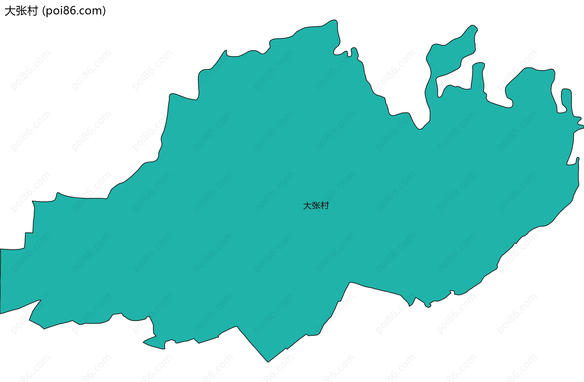 大张村边界地图