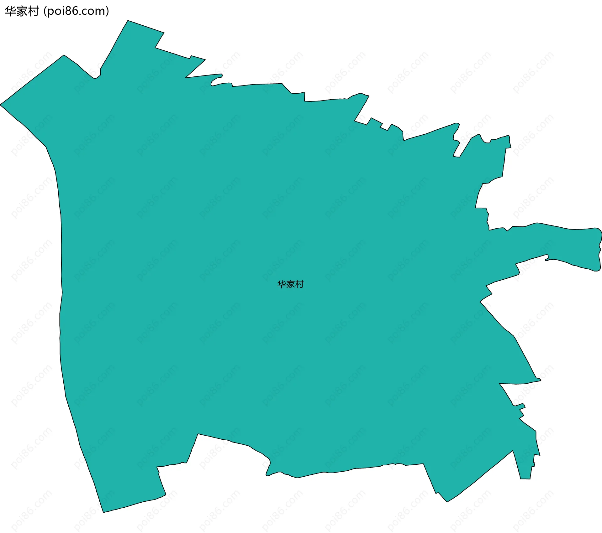 华家村边界地图