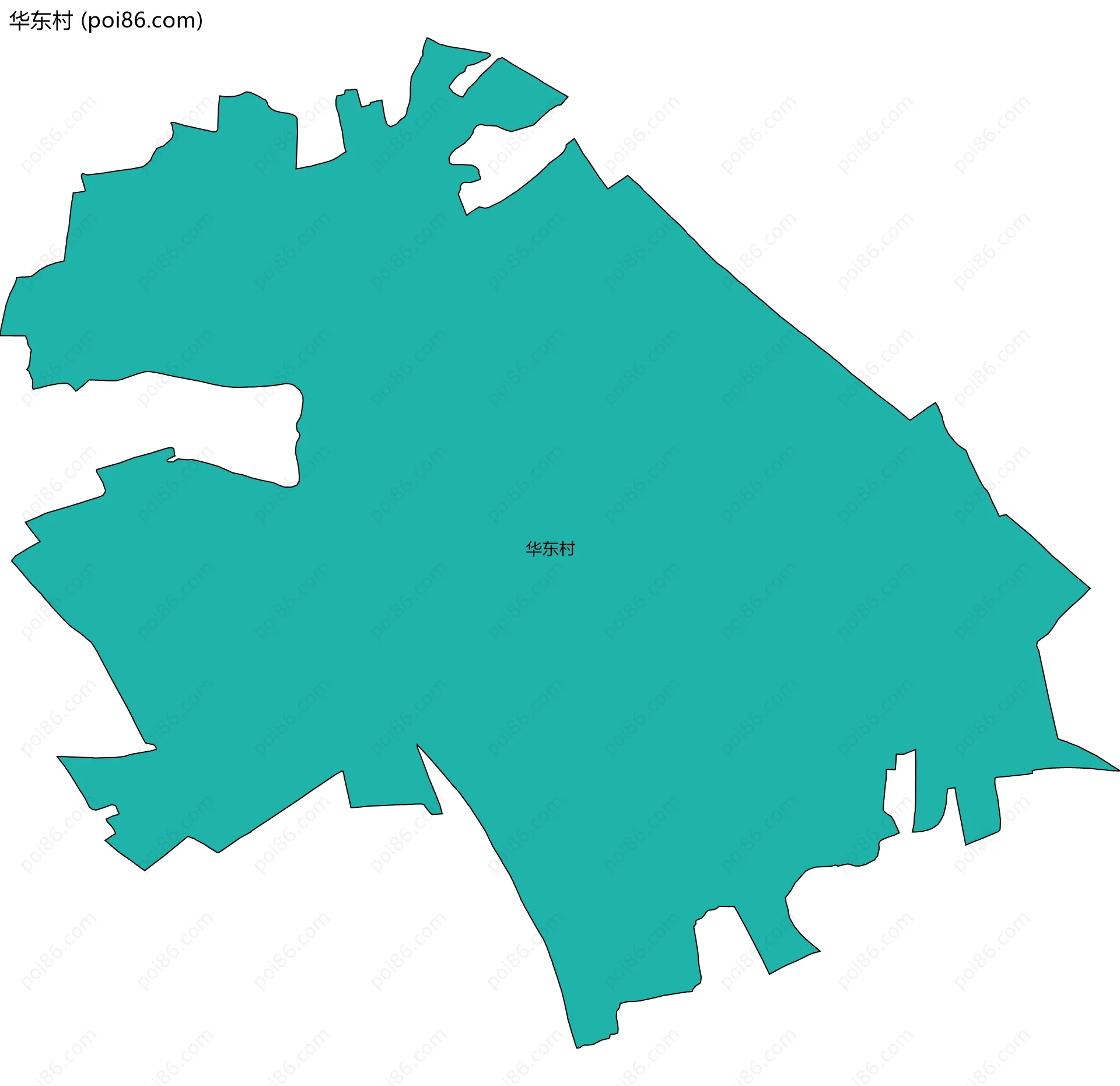 华东村边界地图