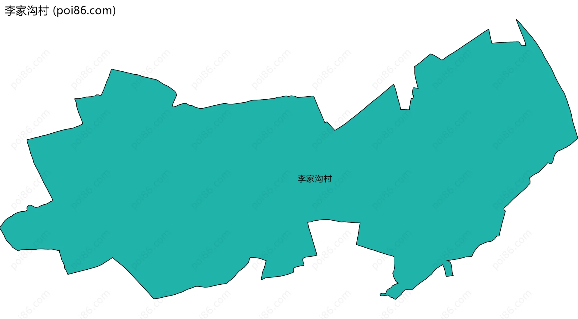 李家沟村边界地图