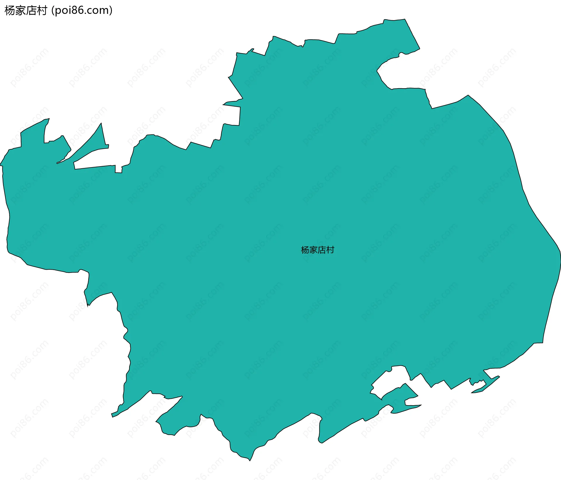 杨家店村边界地图