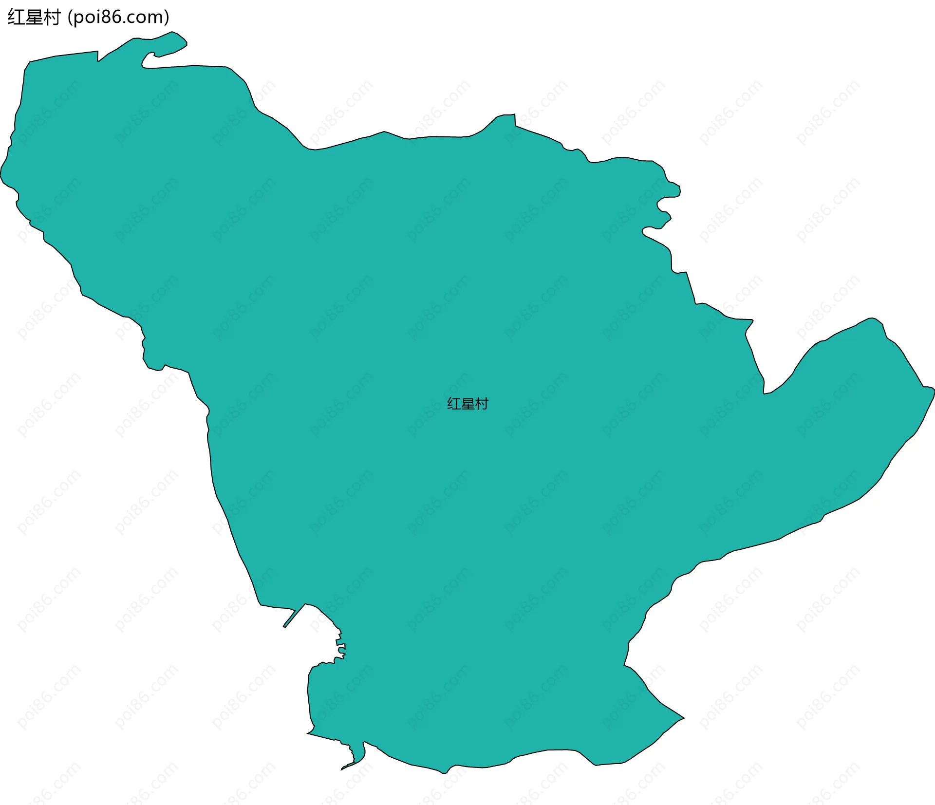 红星村边界地图