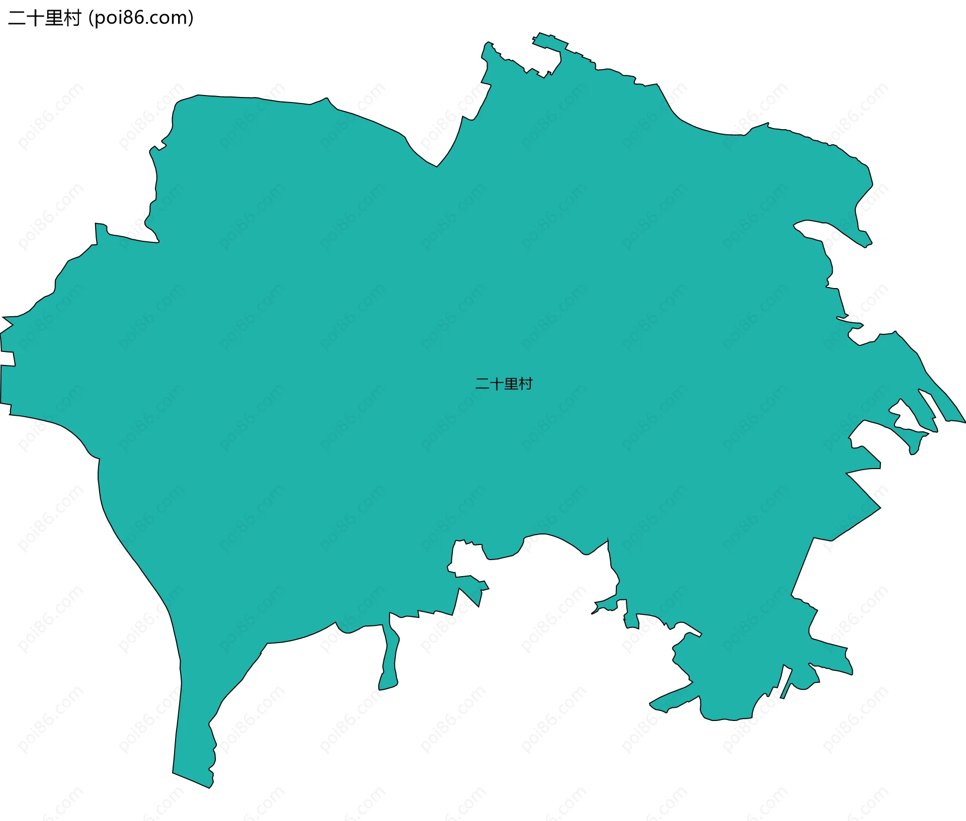二十里村边界地图