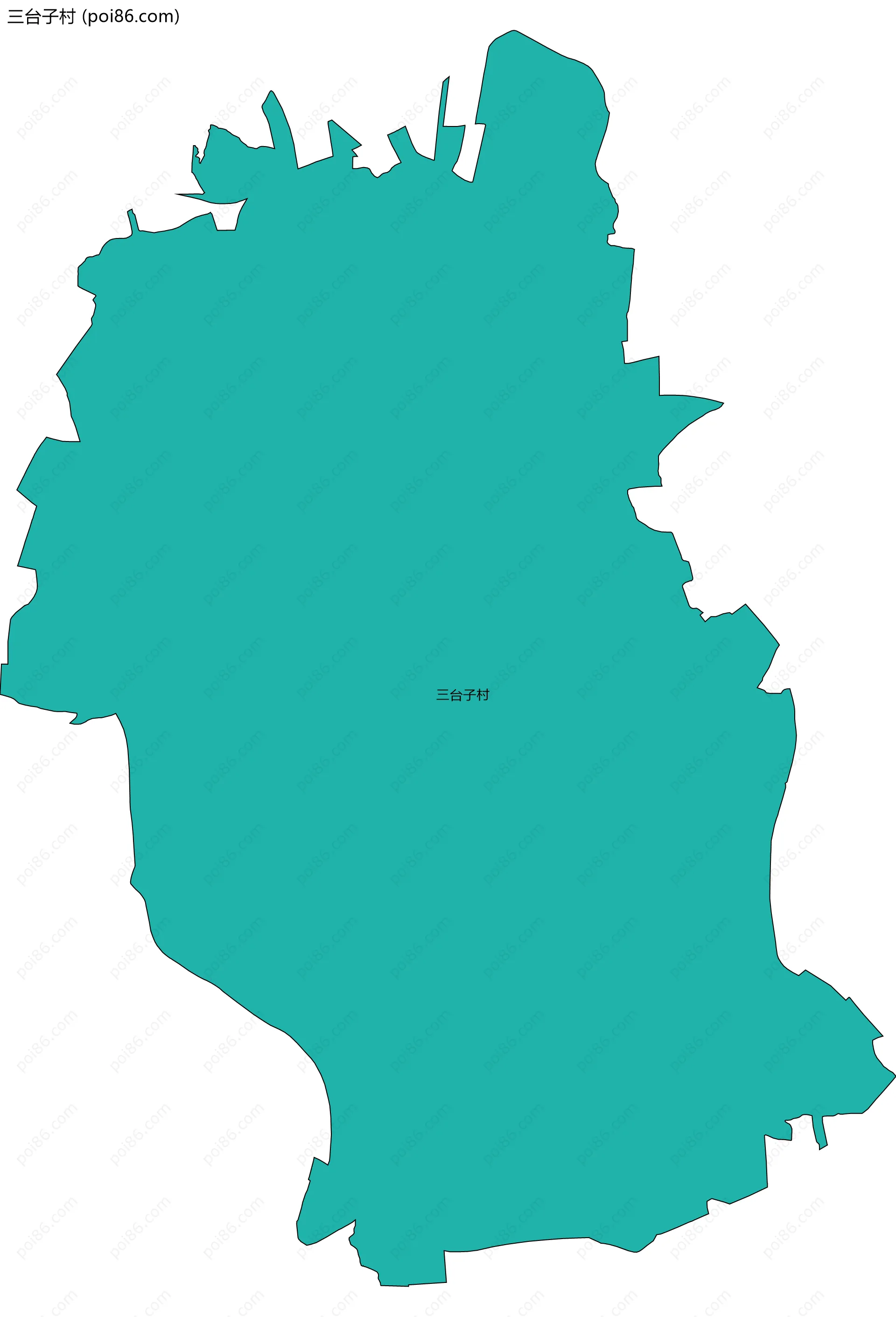 三台子村边界地图