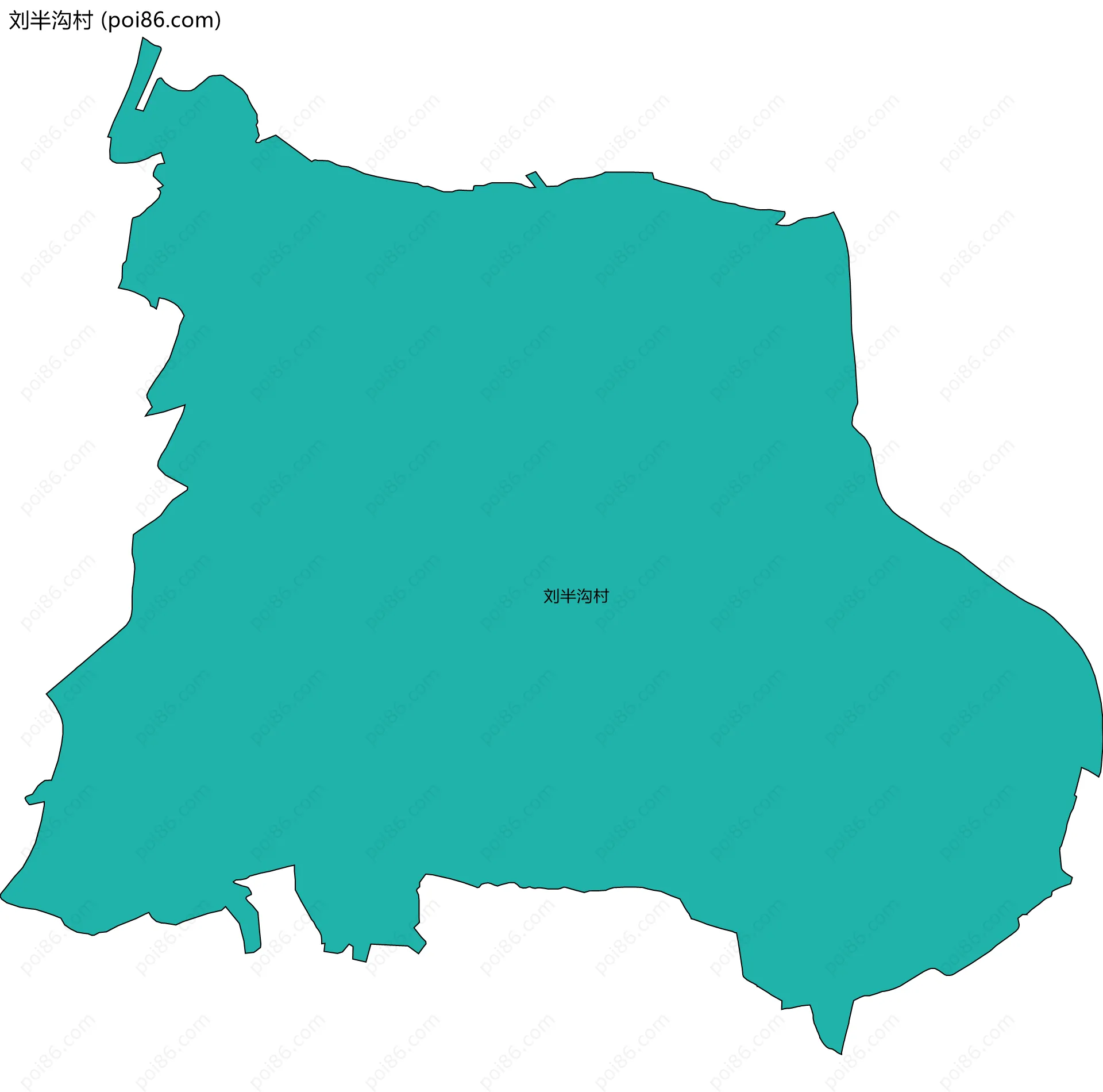 刘半沟村边界地图