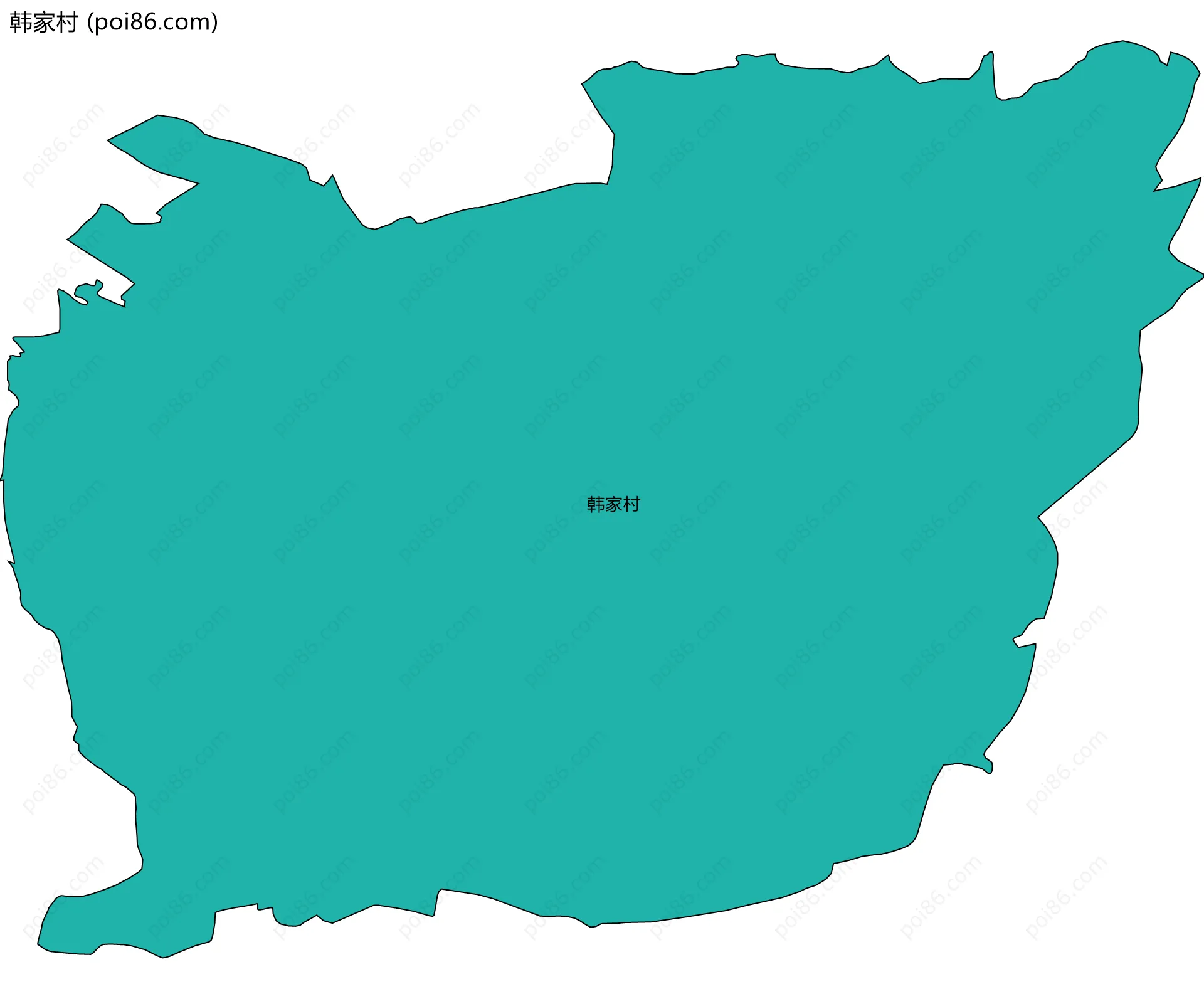 韩家村边界地图