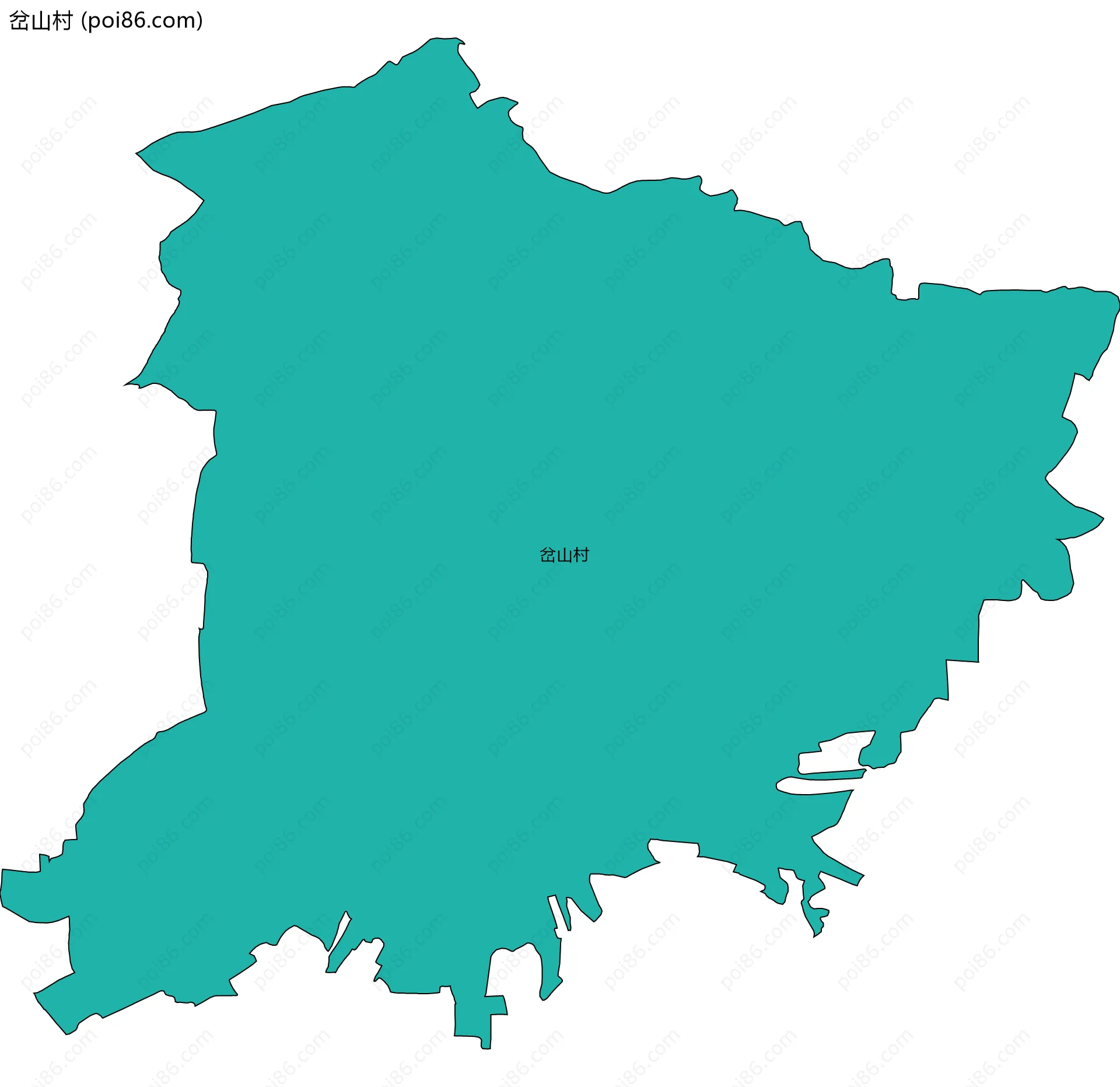 岔山村边界地图