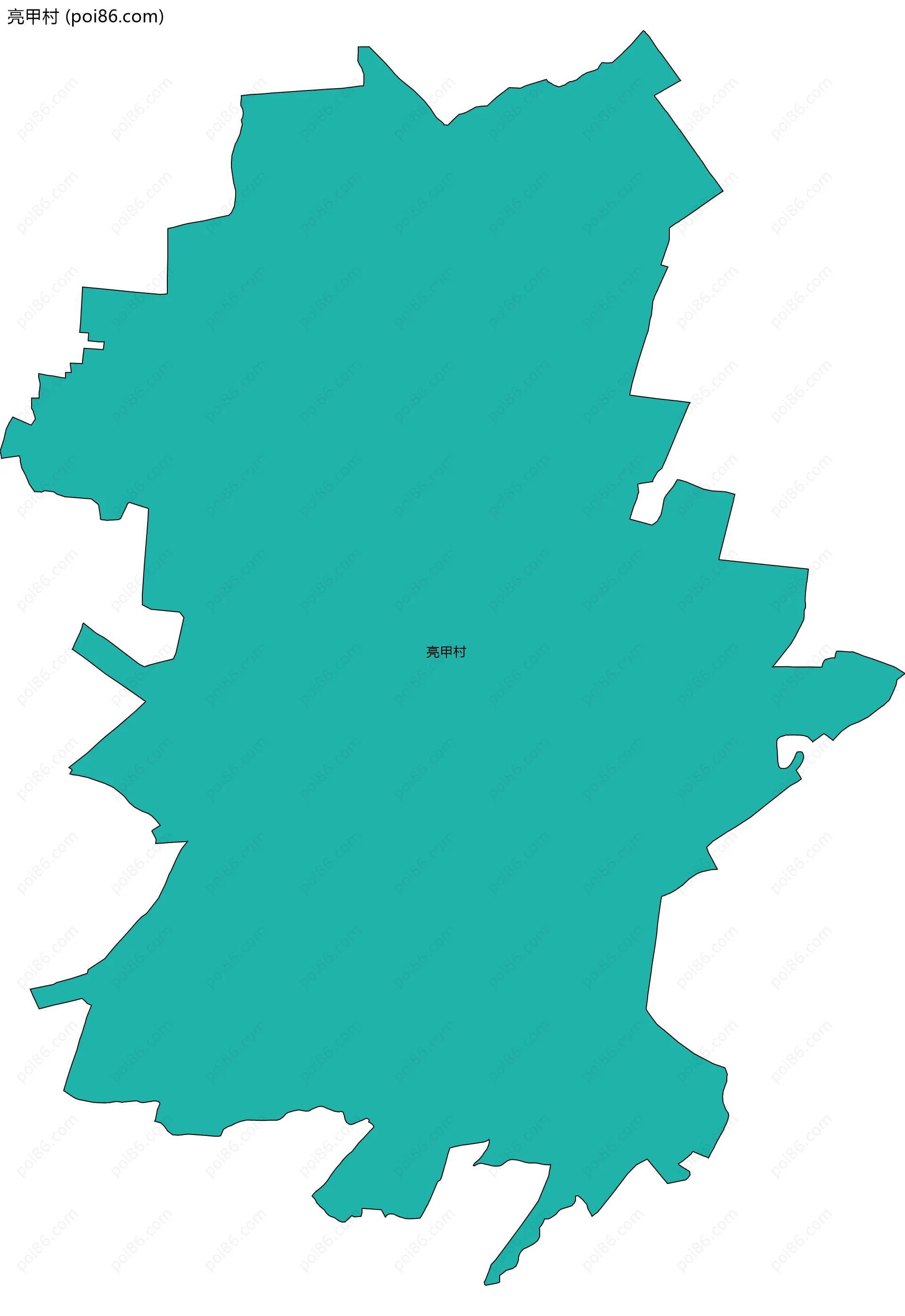 亮甲村边界地图