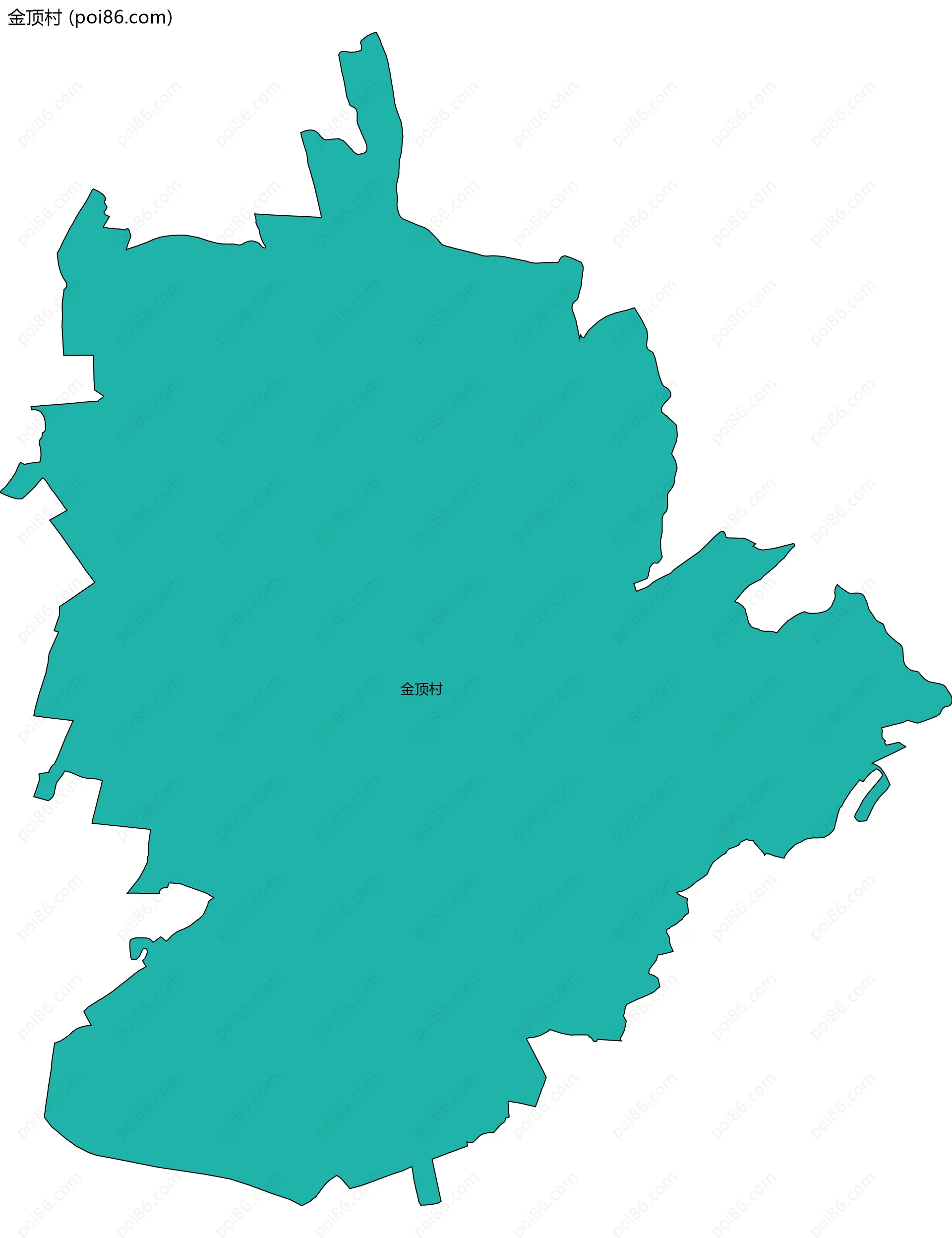 金顶村边界地图