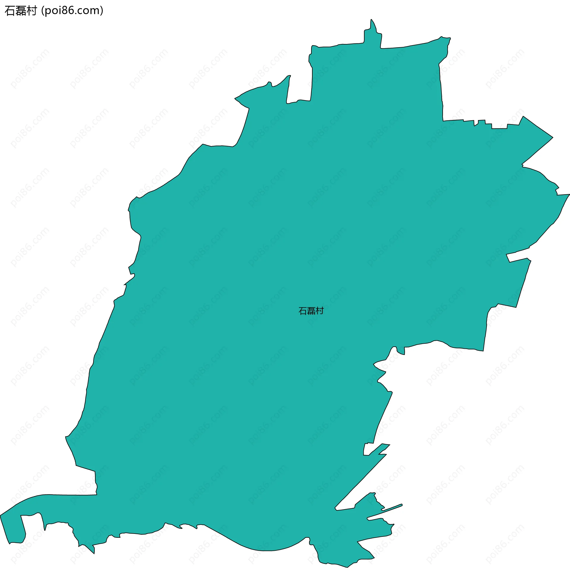 石磊村边界地图
