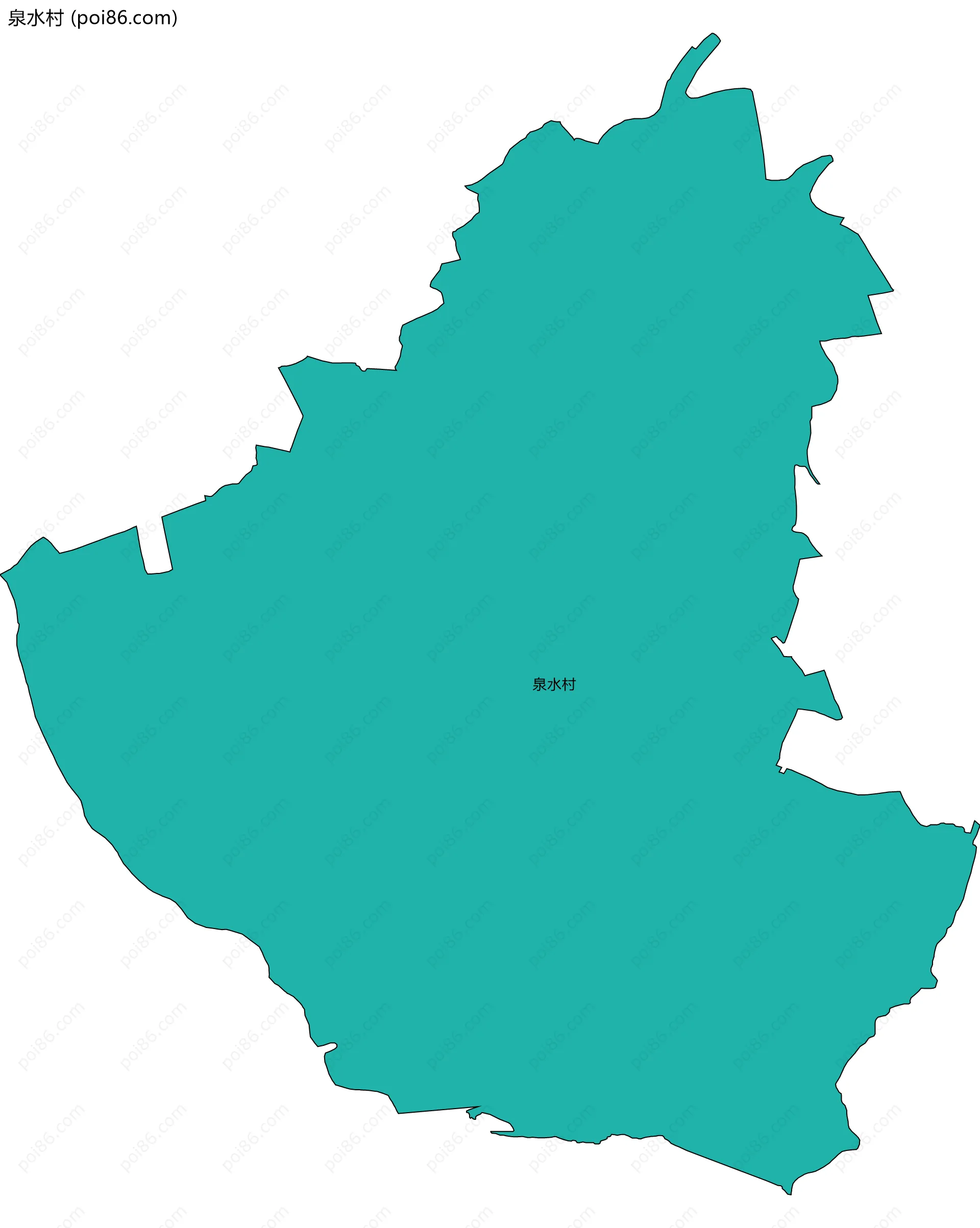 泉水村边界地图