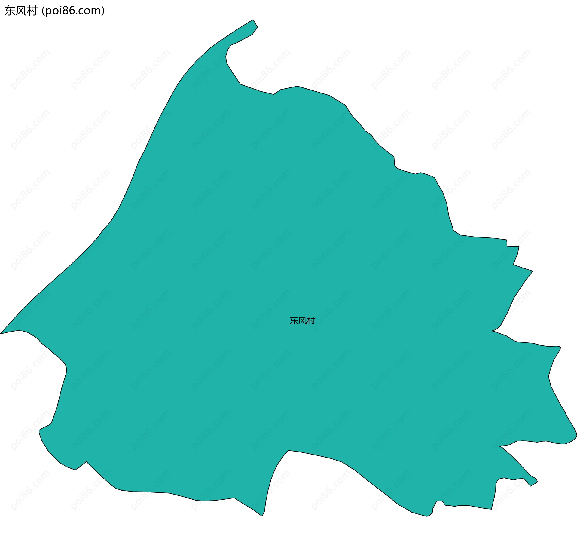 东风村边界地图