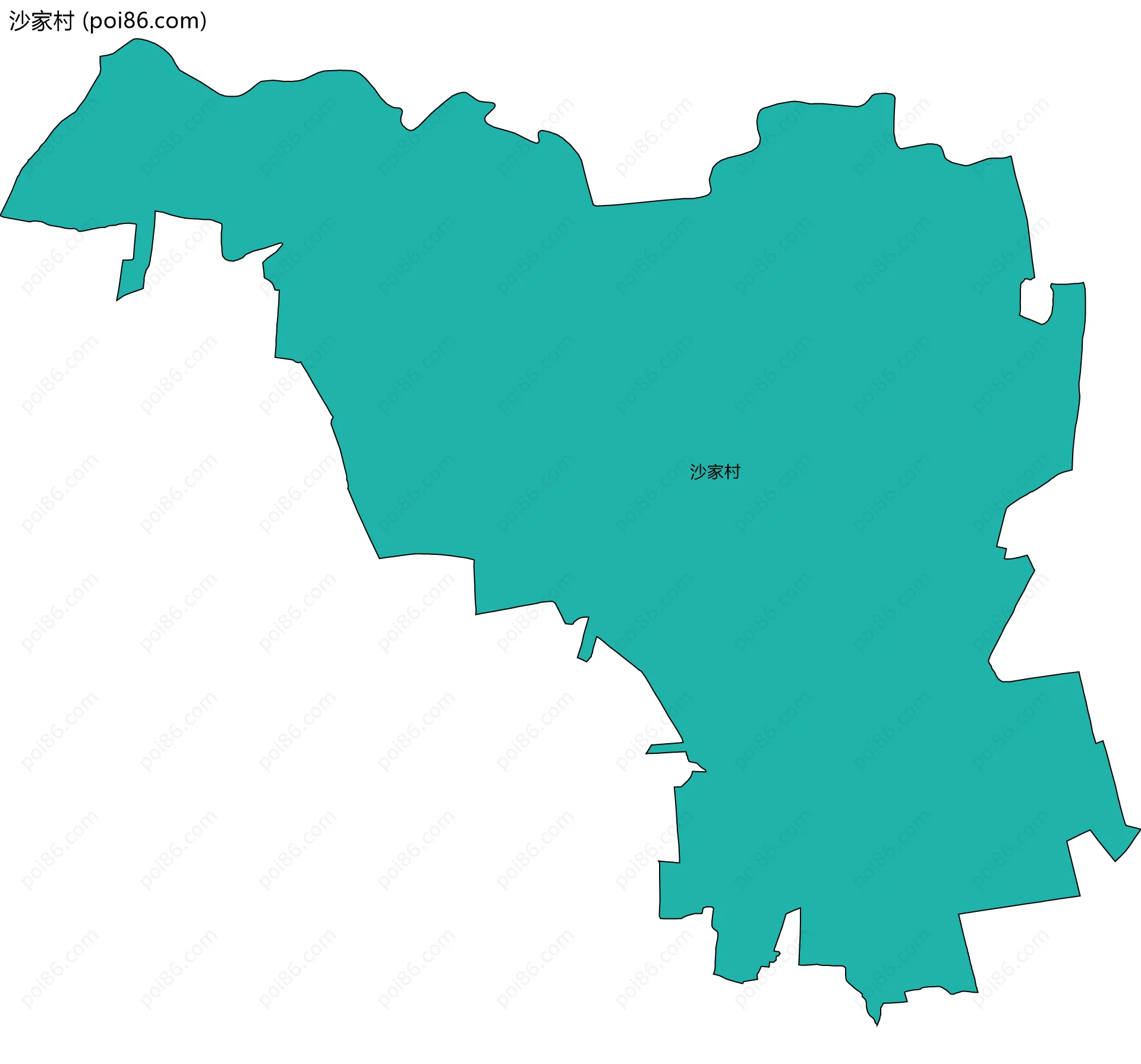 沙家村边界地图