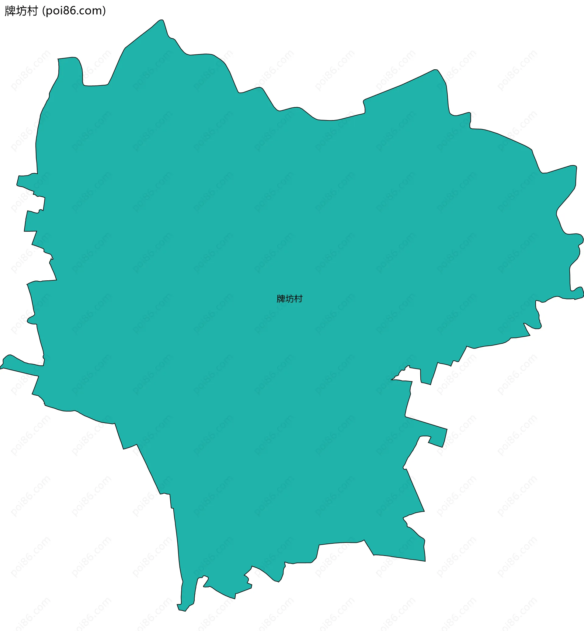 牌坊村边界地图