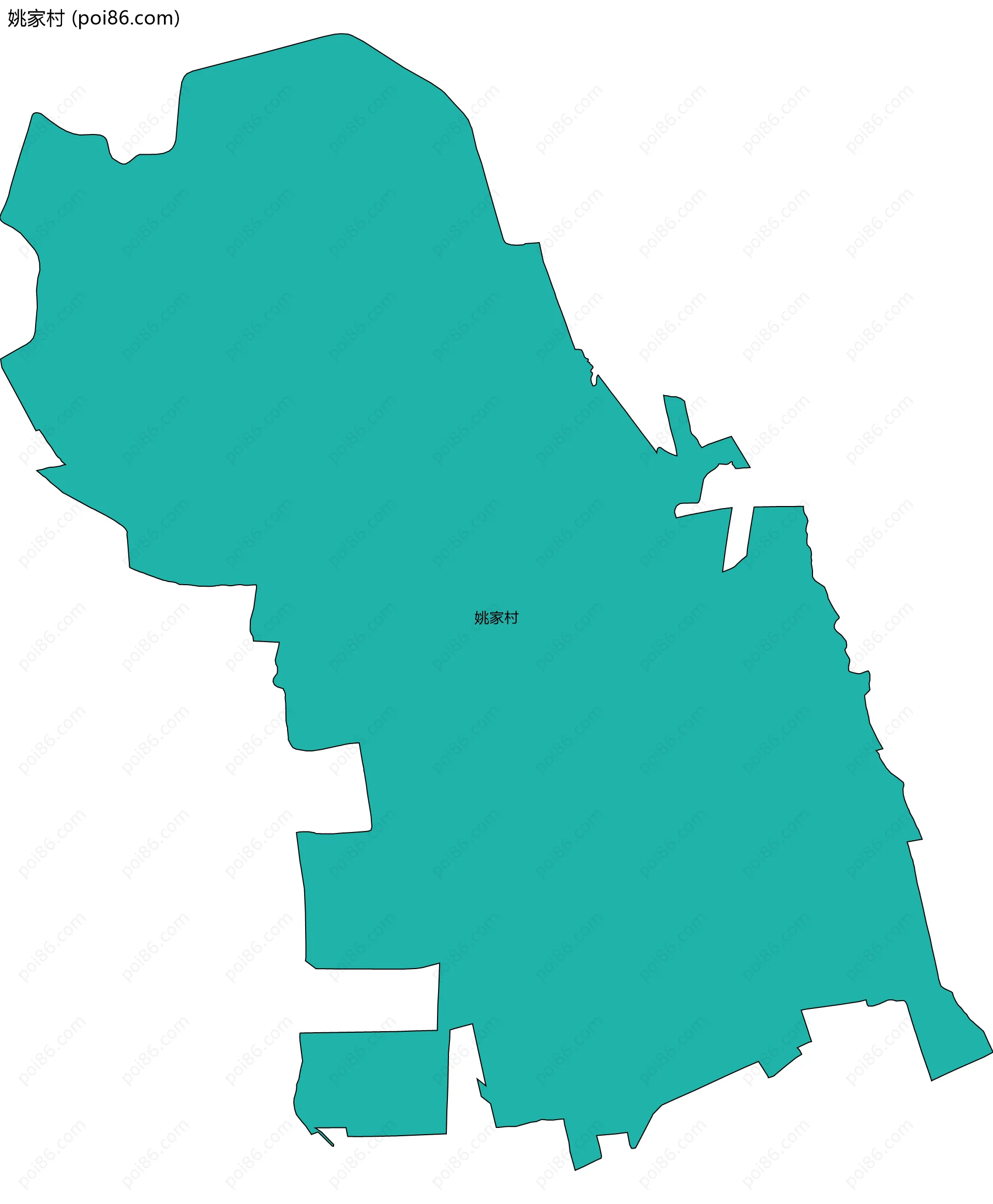 姚家村边界地图