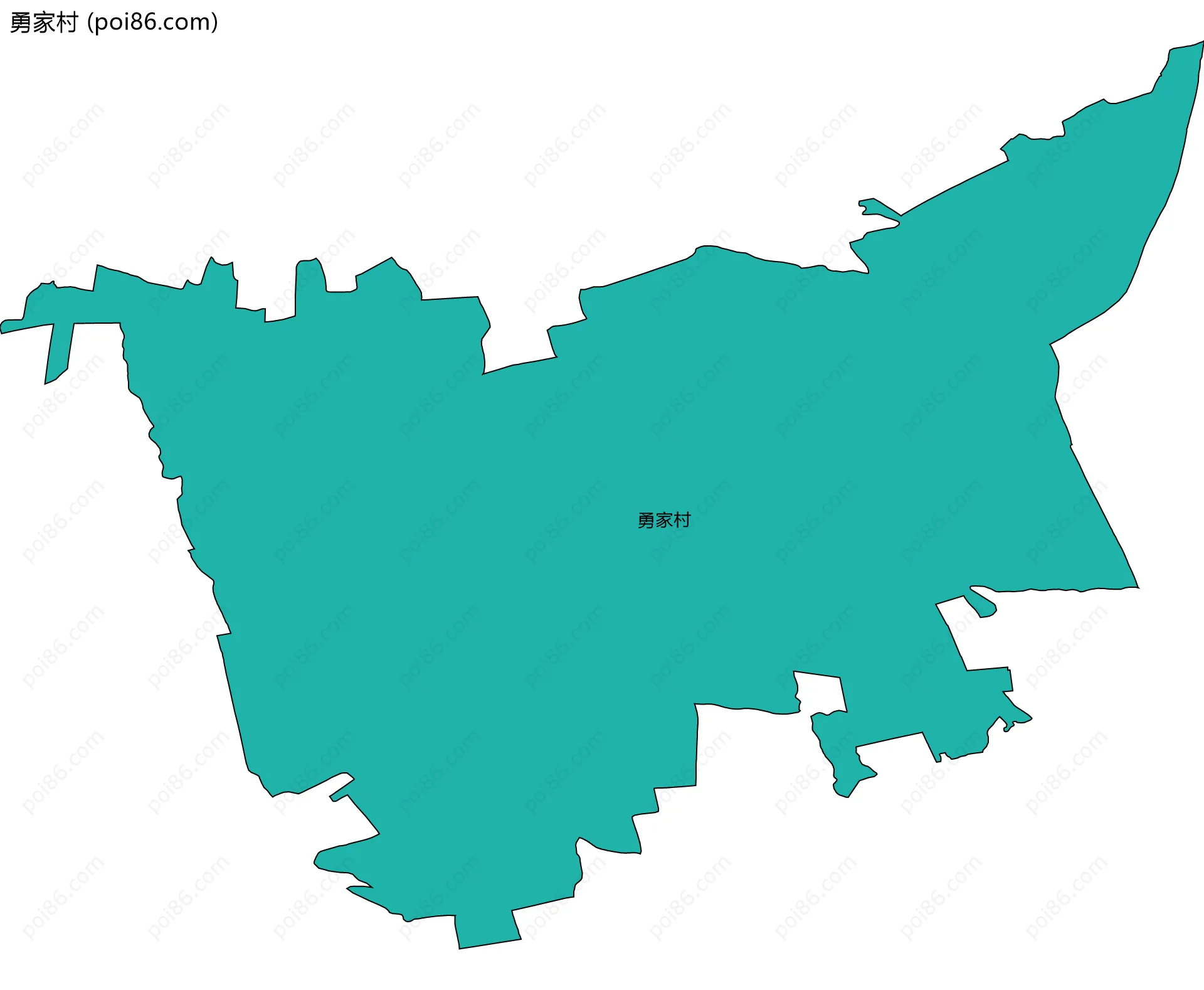 勇家村边界地图