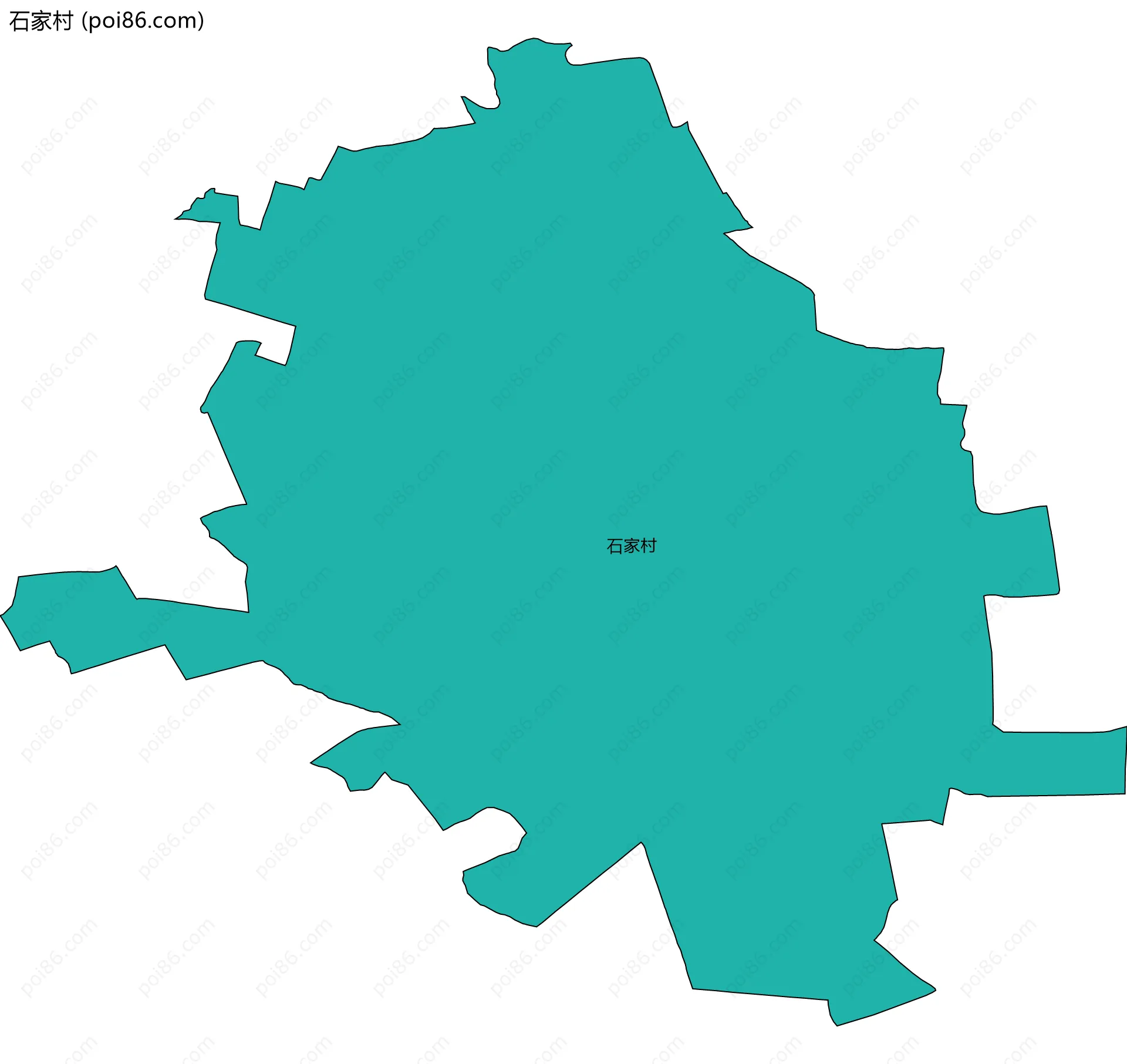石家村边界地图