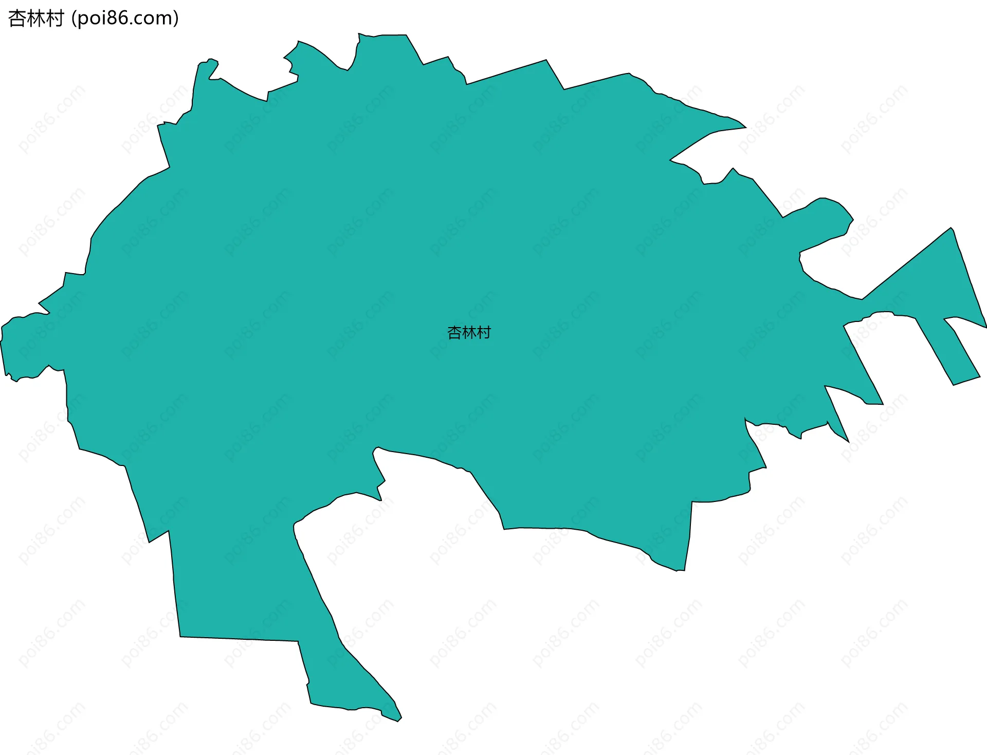 杏林村边界地图