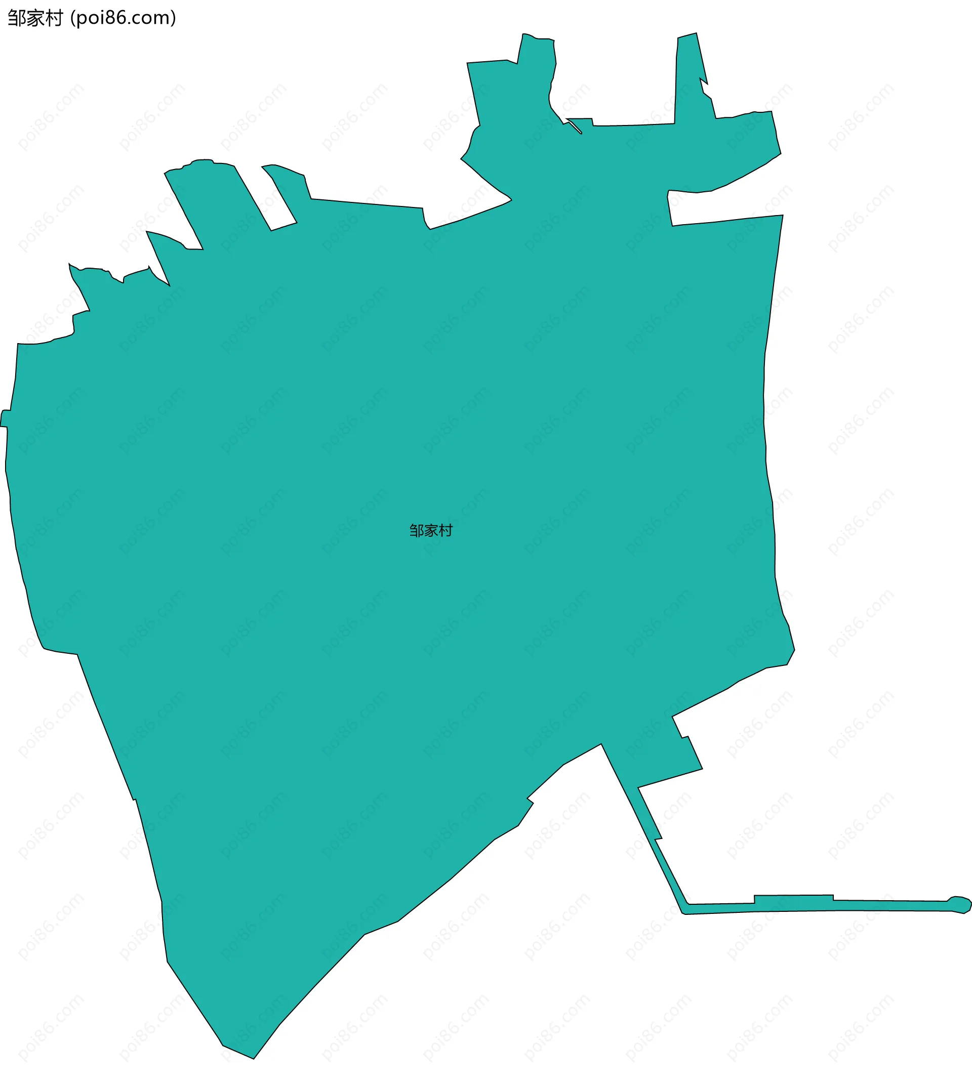 邹家村边界地图