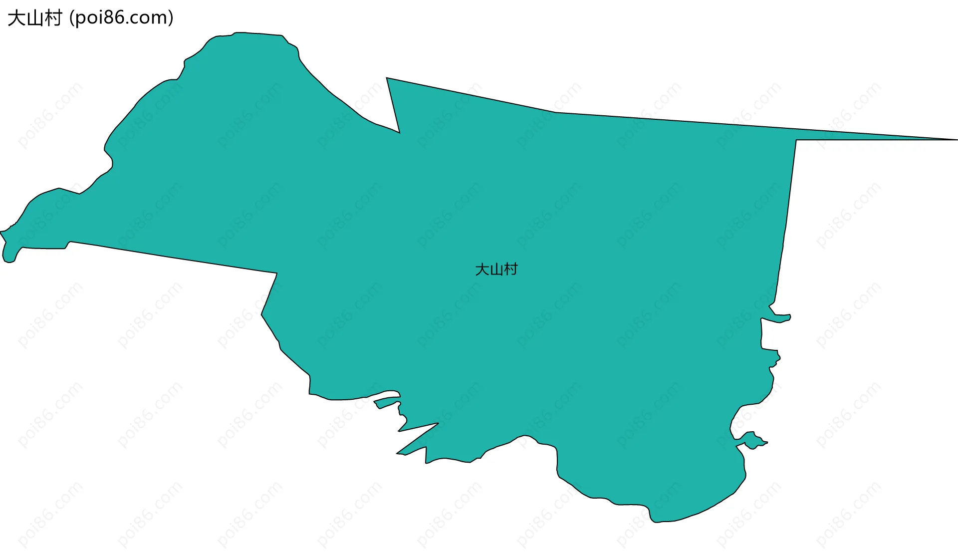 大山村边界地图