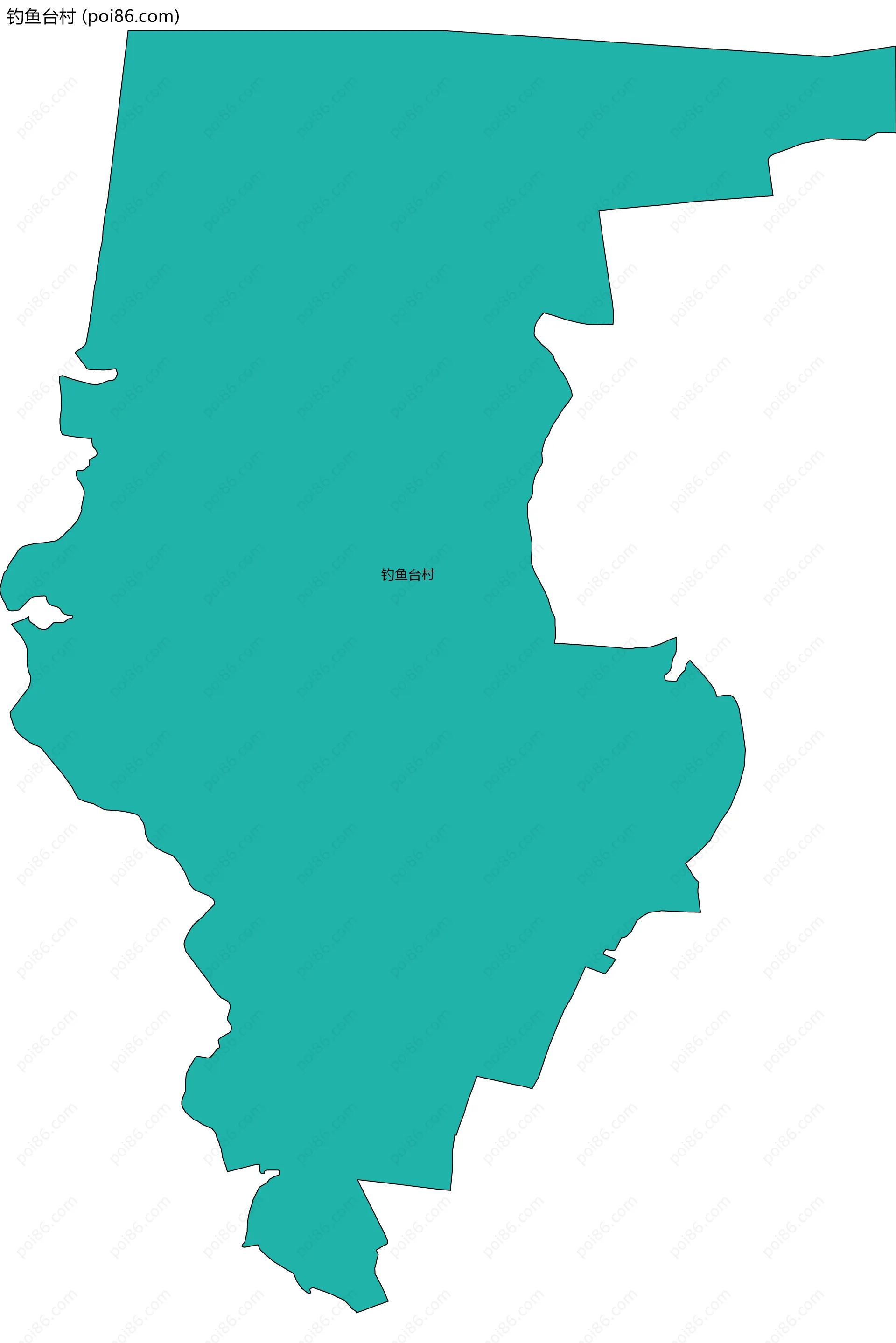 钓鱼台村边界地图