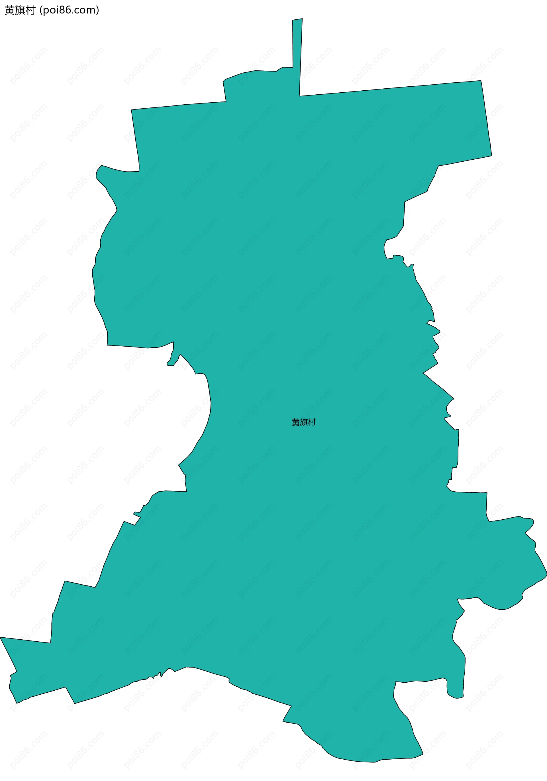 黄旗村边界地图