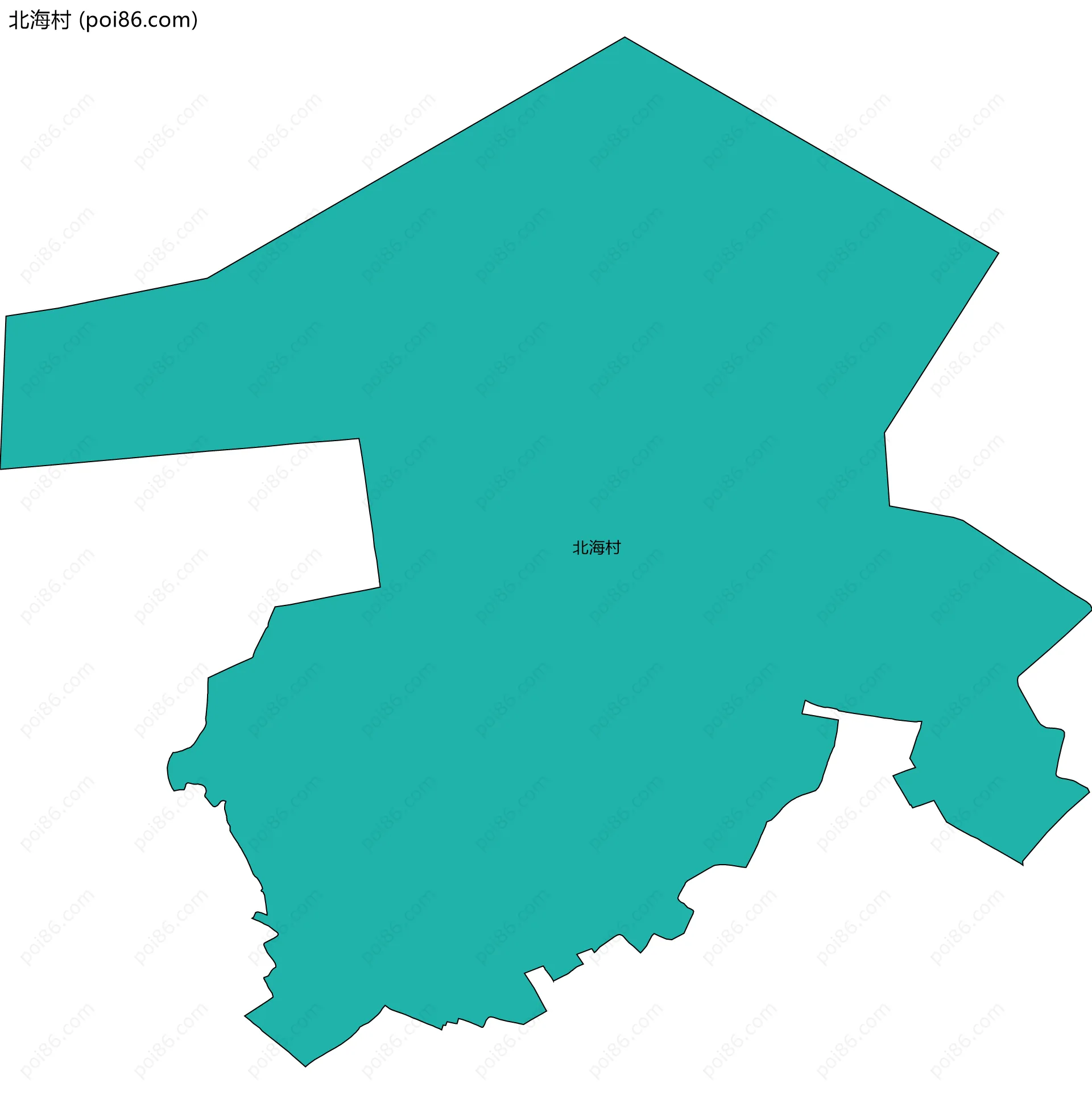 北海村边界地图