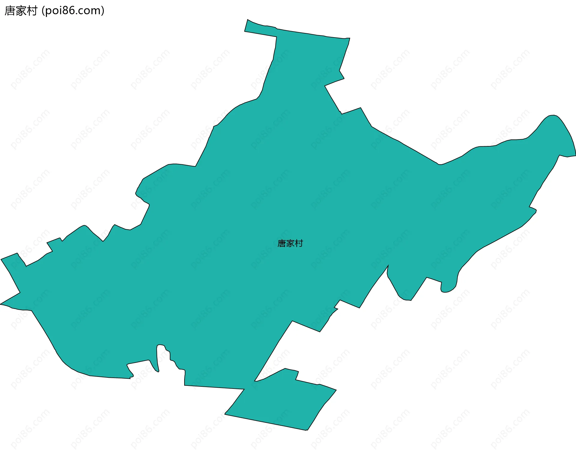 唐家村边界地图