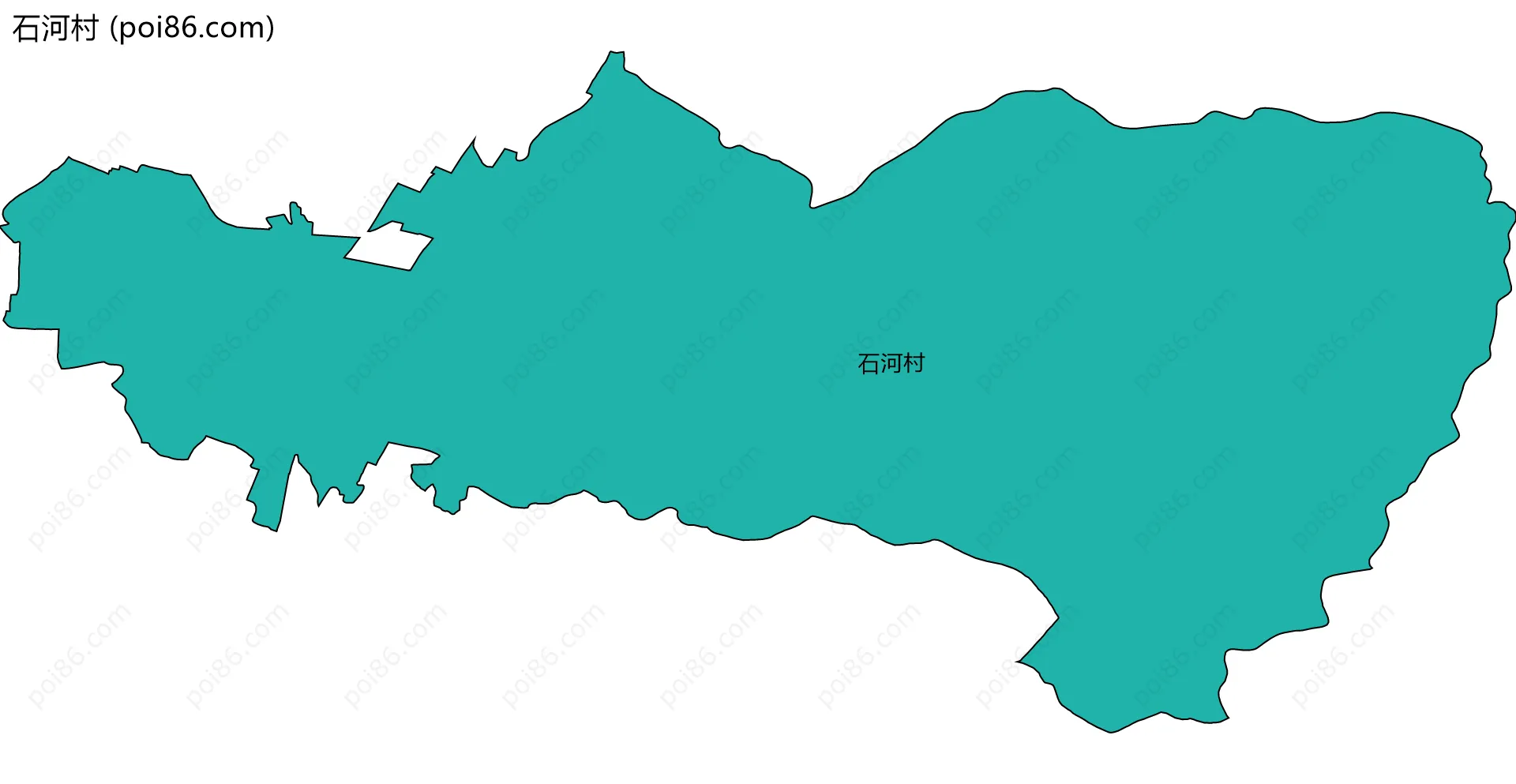 石河村边界地图