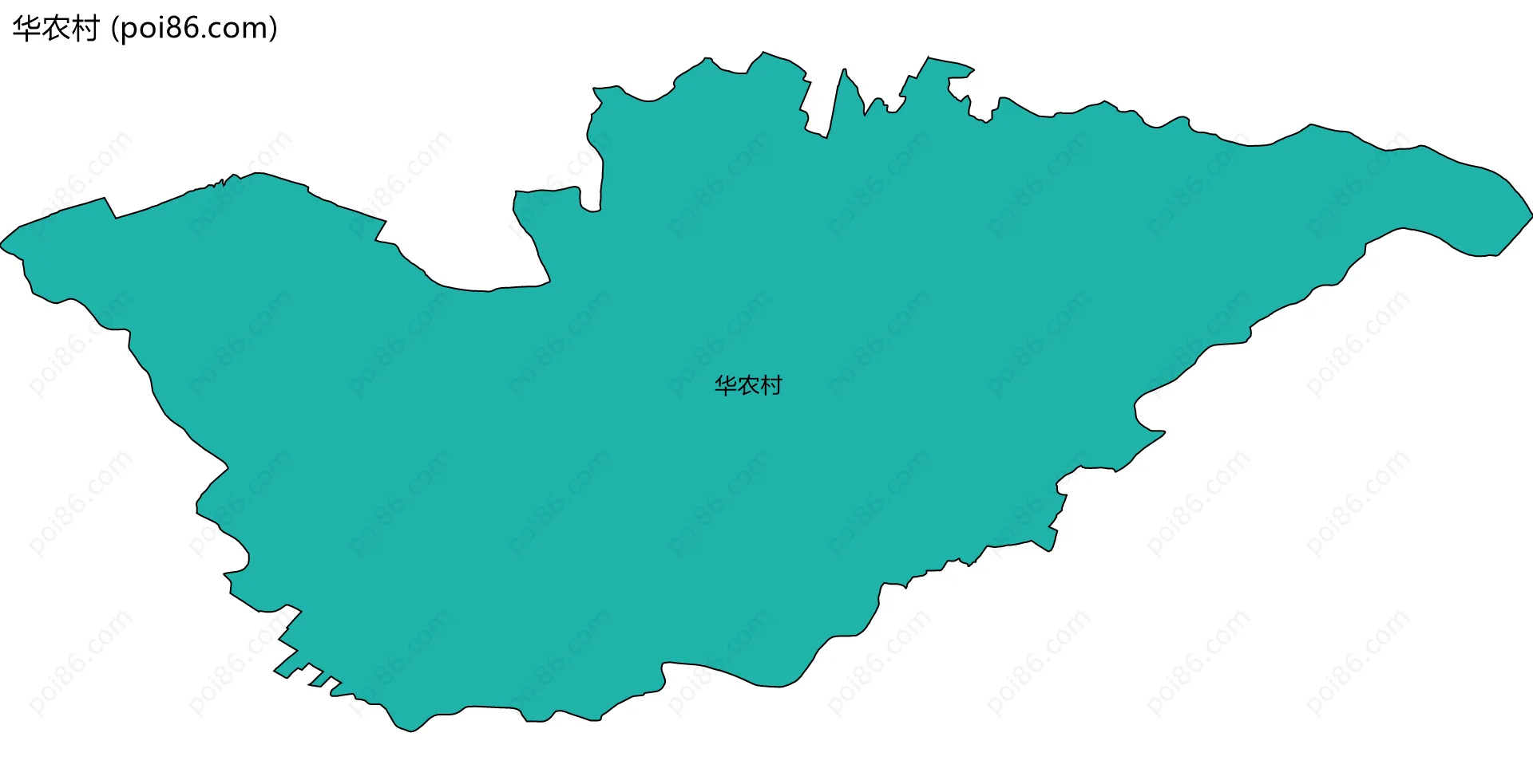 华农村边界地图