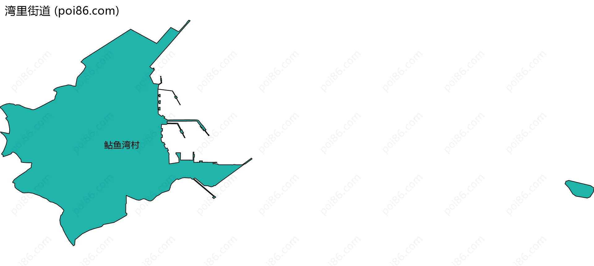 湾里街道边界地图(五级行政区划)