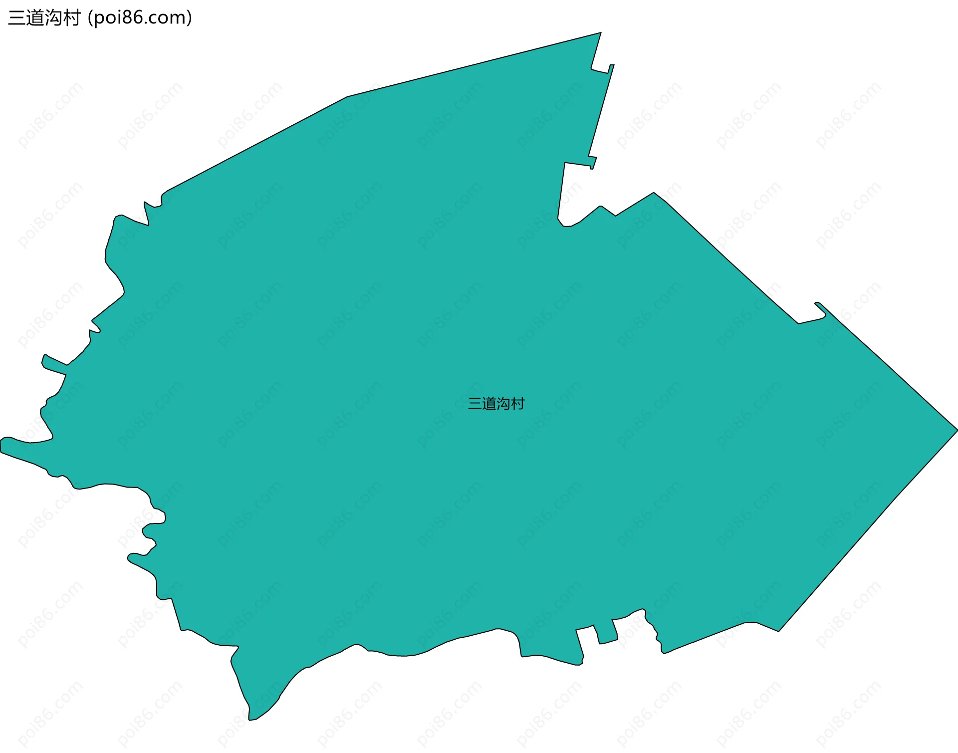 三道沟村边界地图