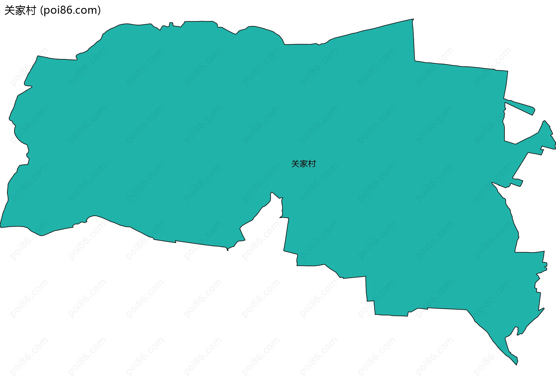 关家村边界地图