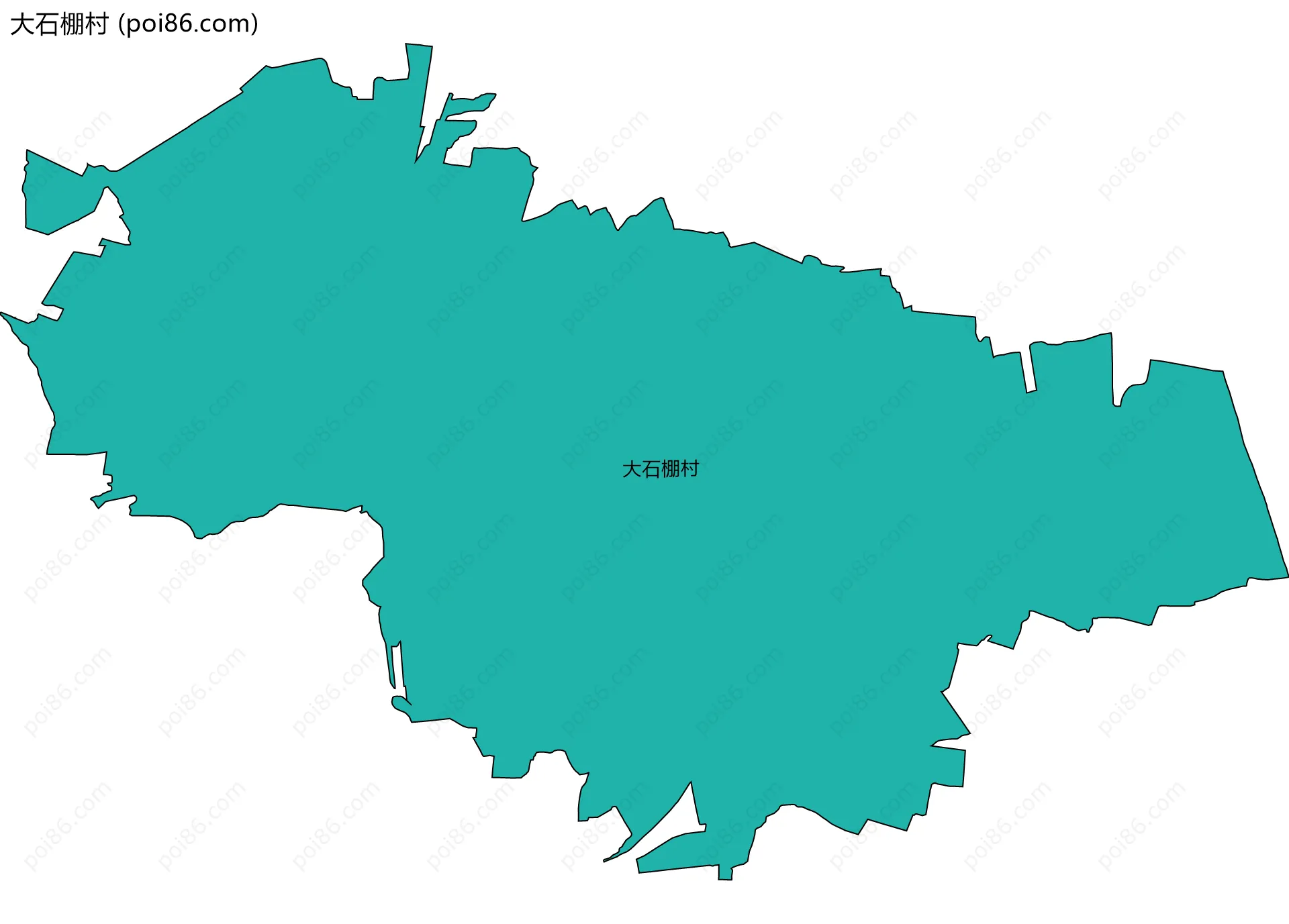 大石棚村边界地图