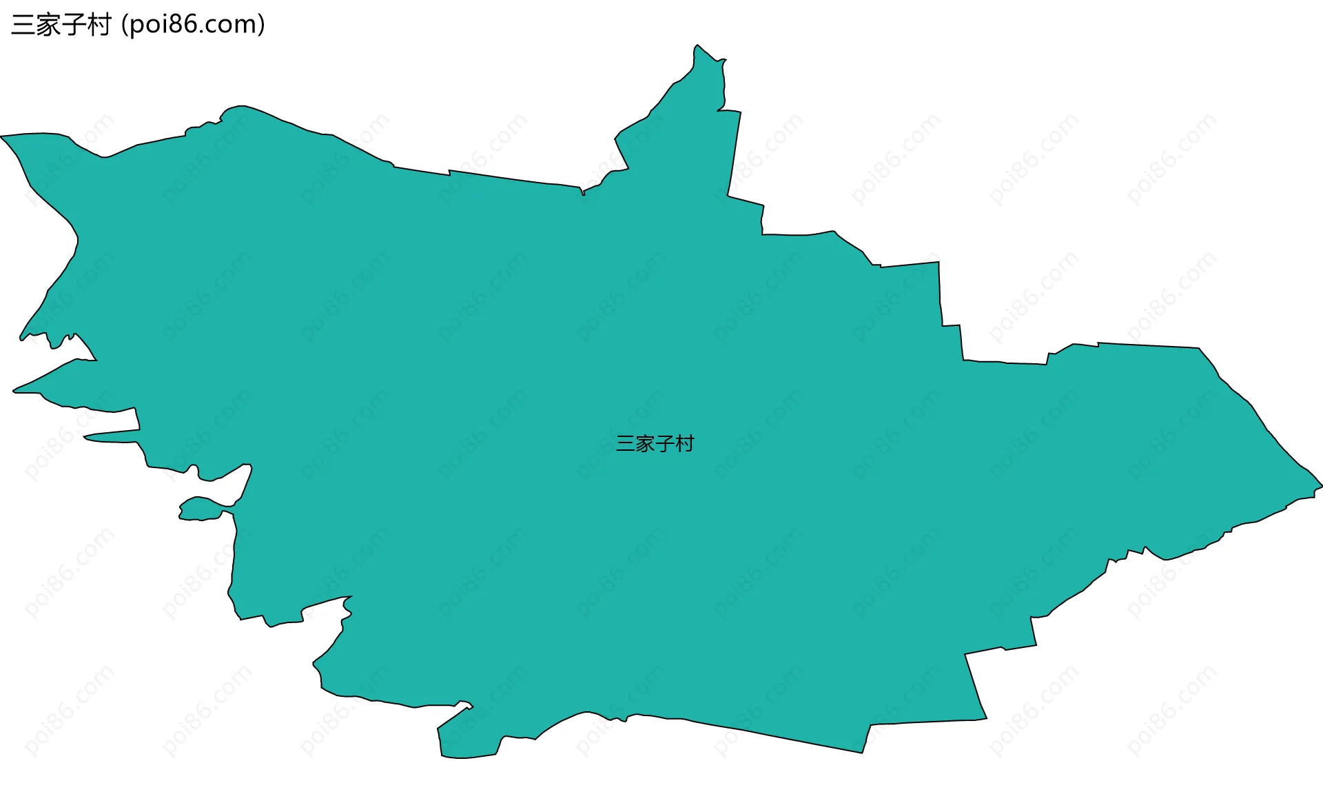 三家子村边界地图