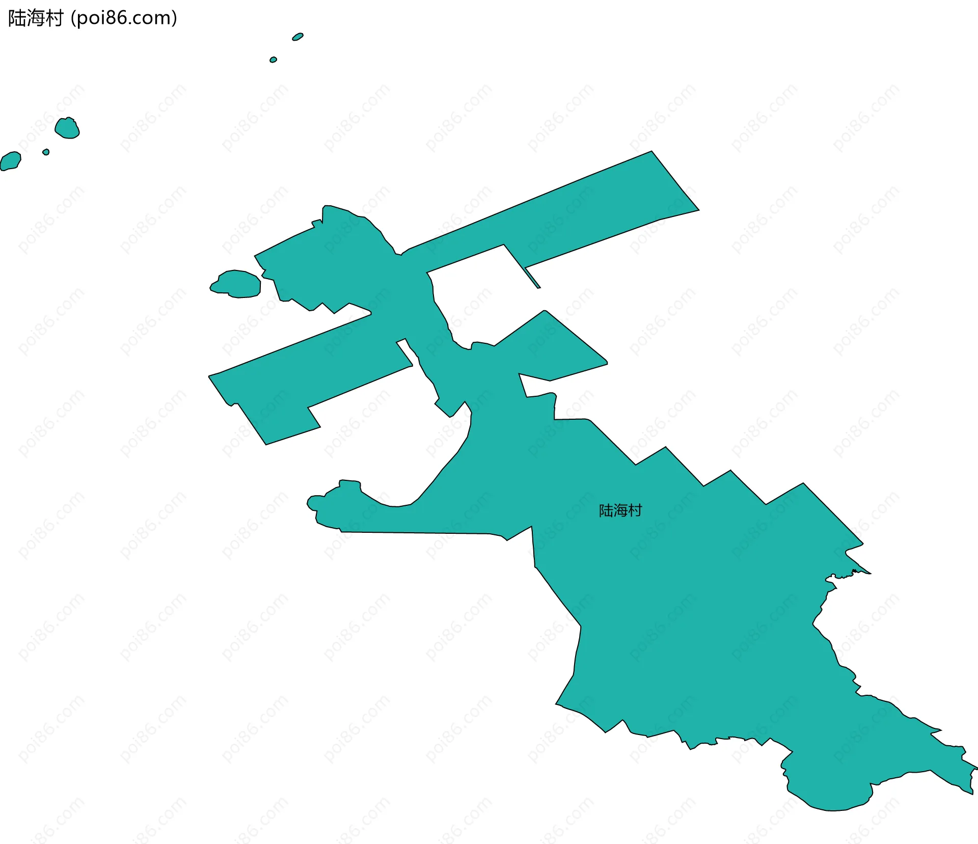 陆海村边界地图