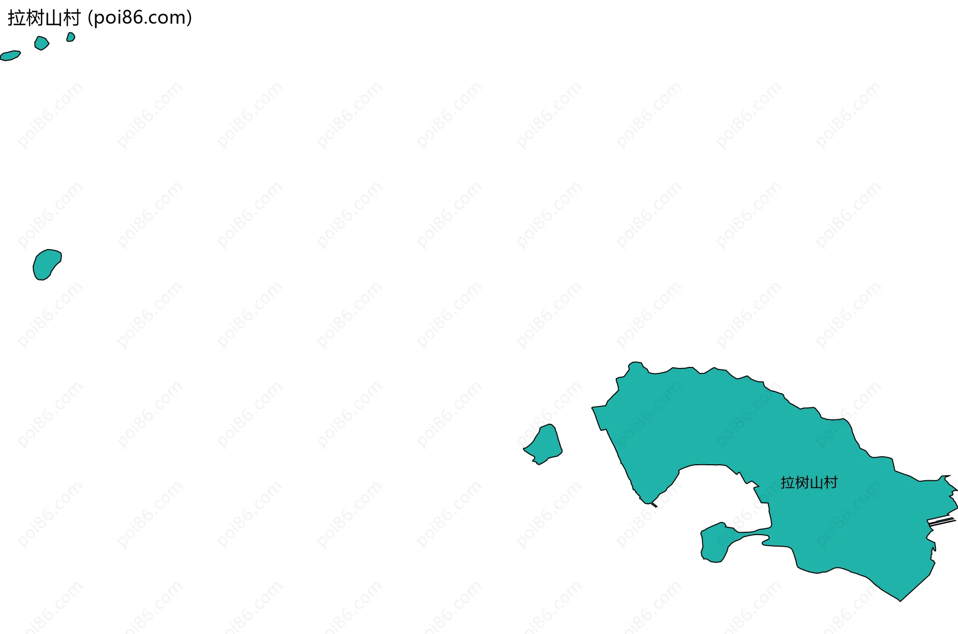 拉树山村边界地图