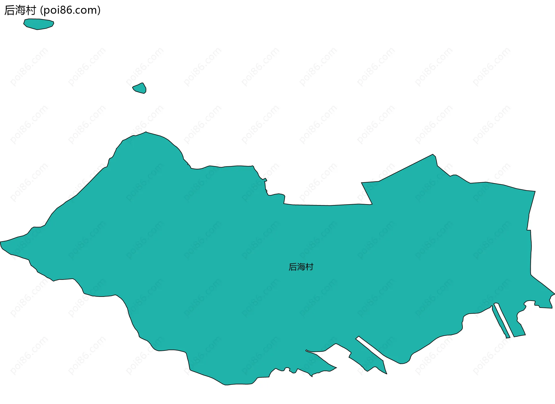 后海村边界地图