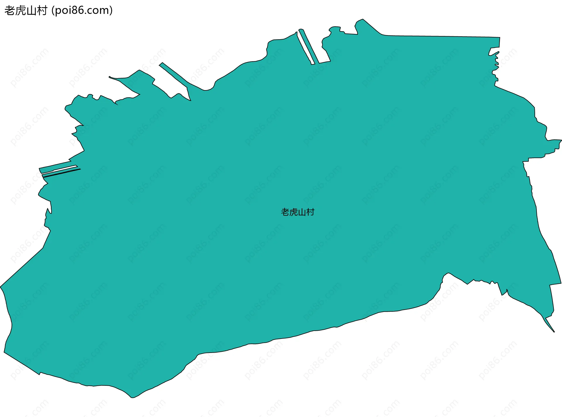 老虎山村边界地图