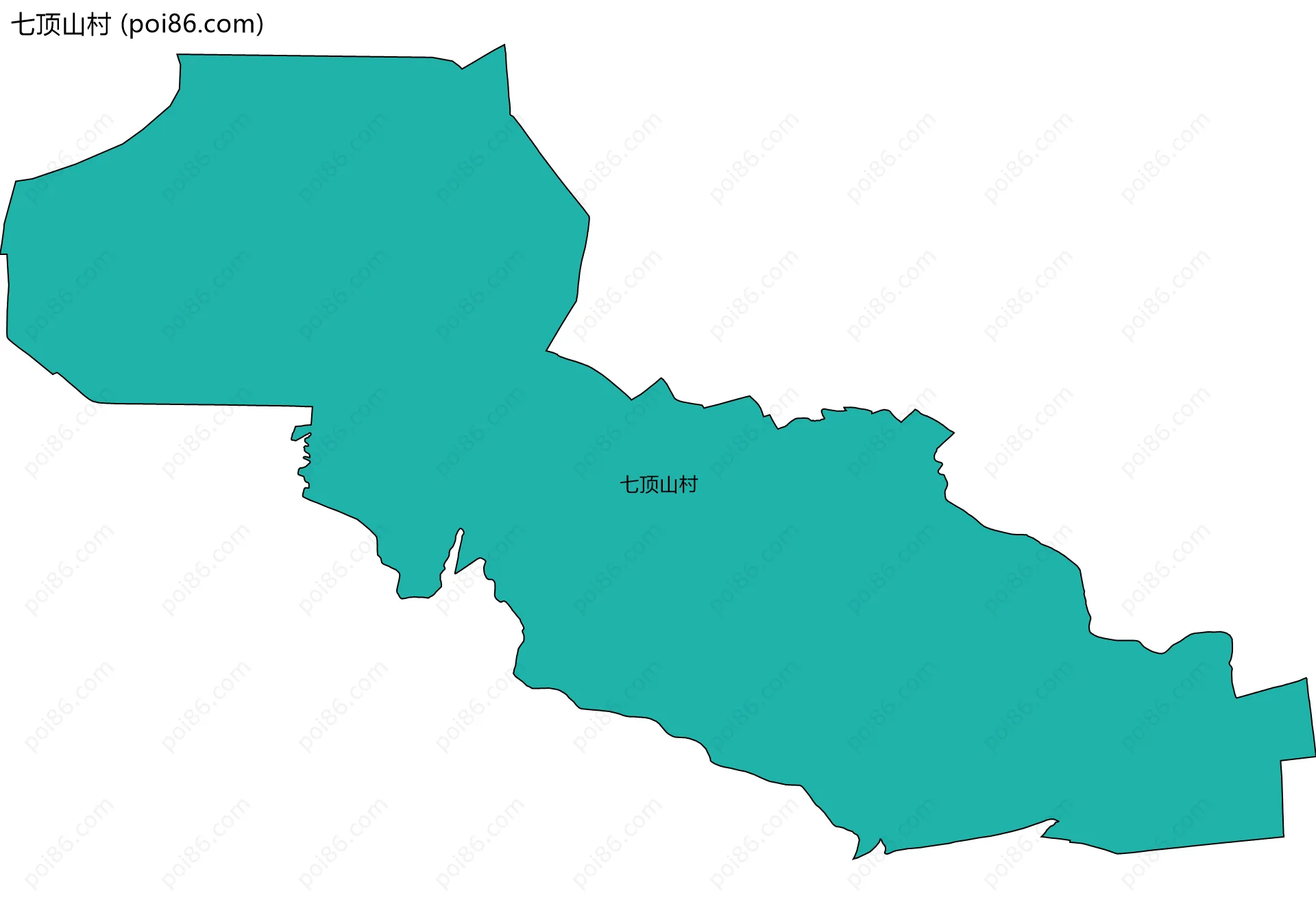 七顶山村边界地图