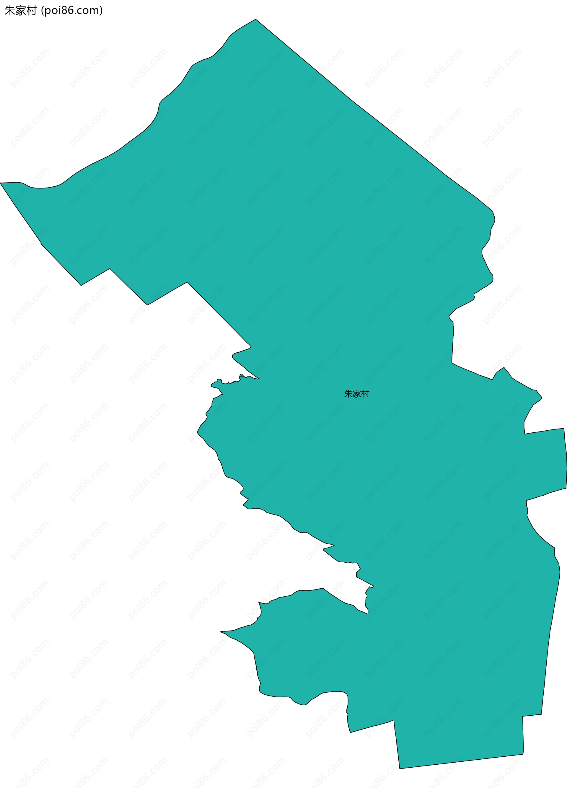 朱家村边界地图