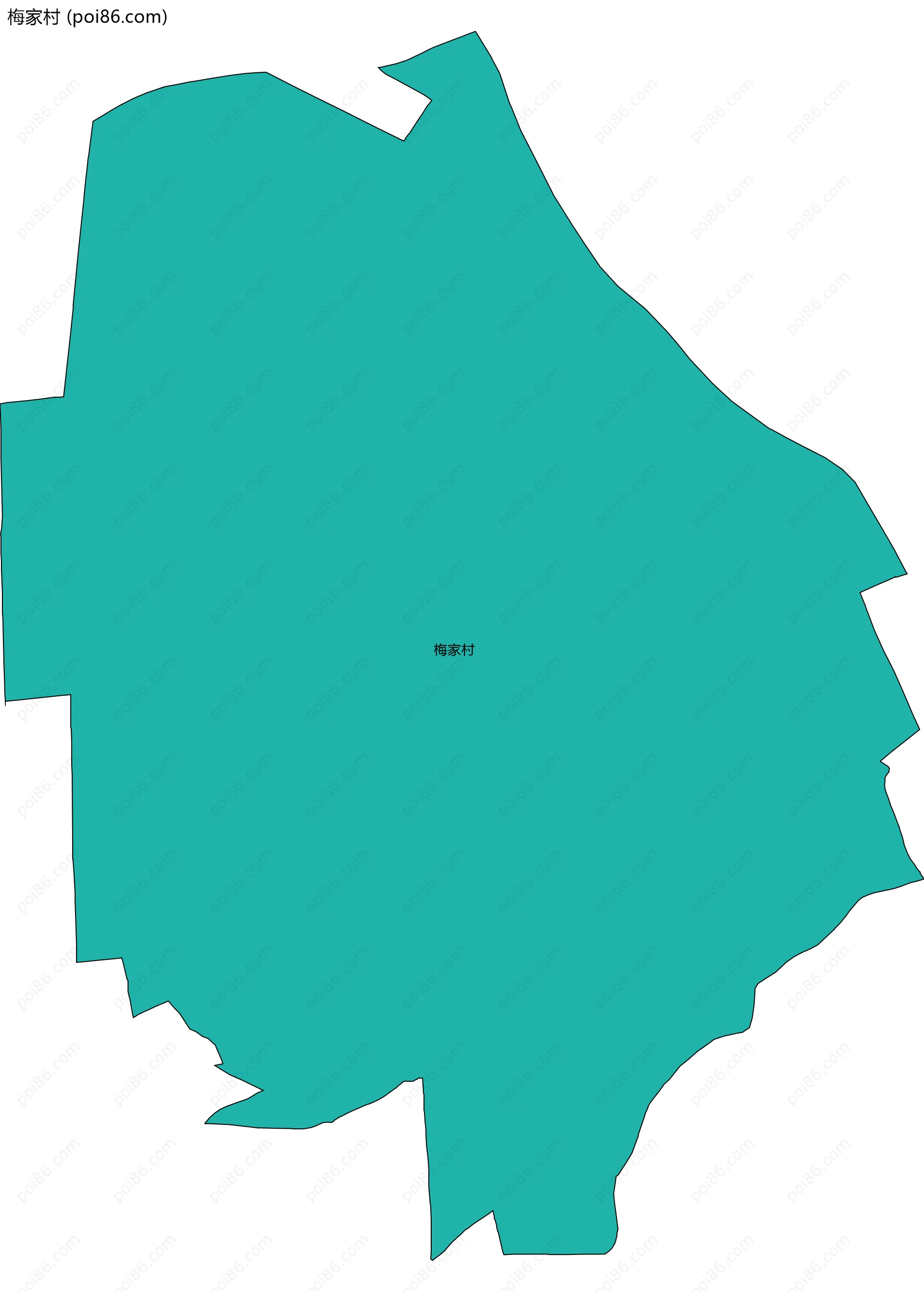 梅家村边界地图