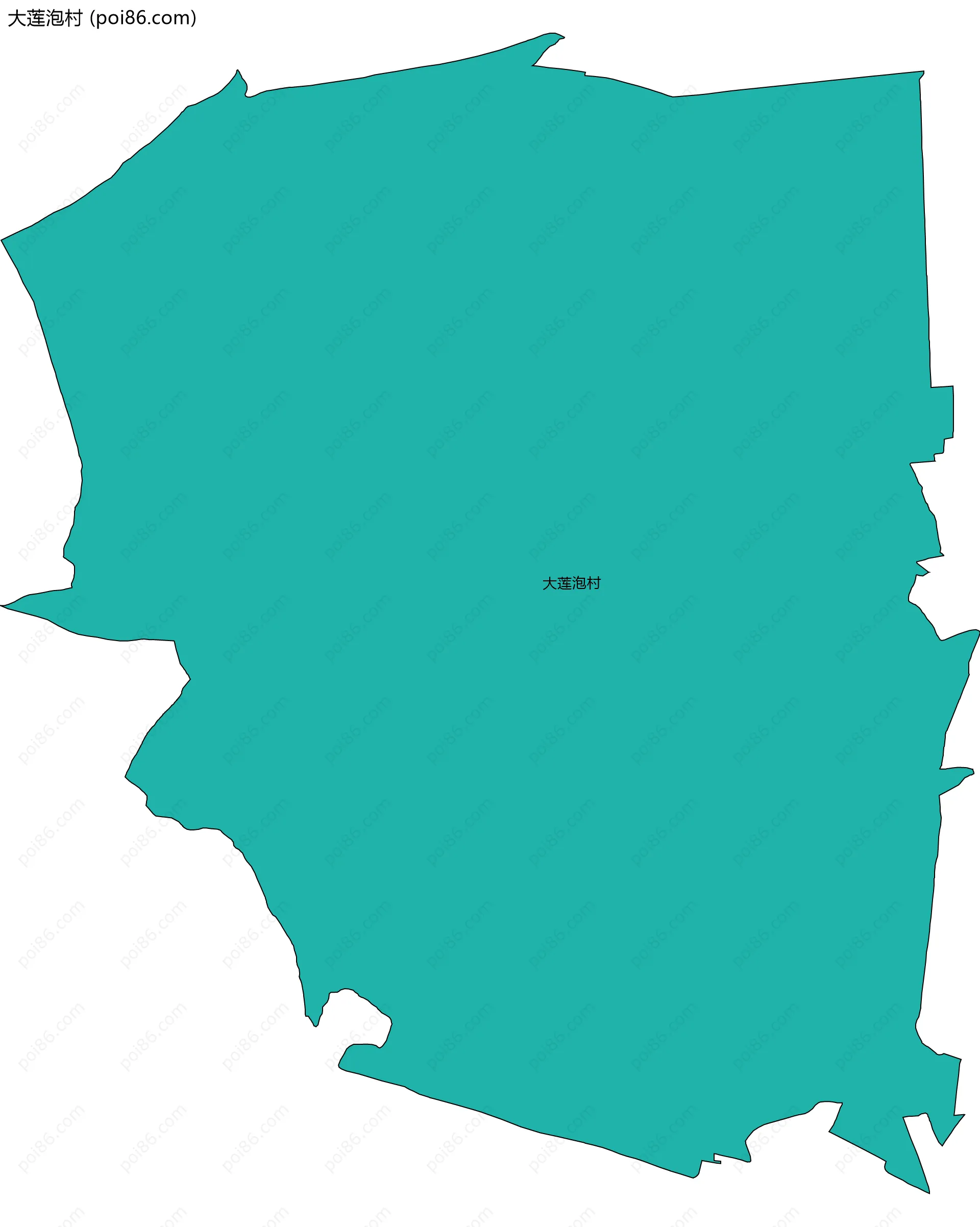 大莲泡村边界地图