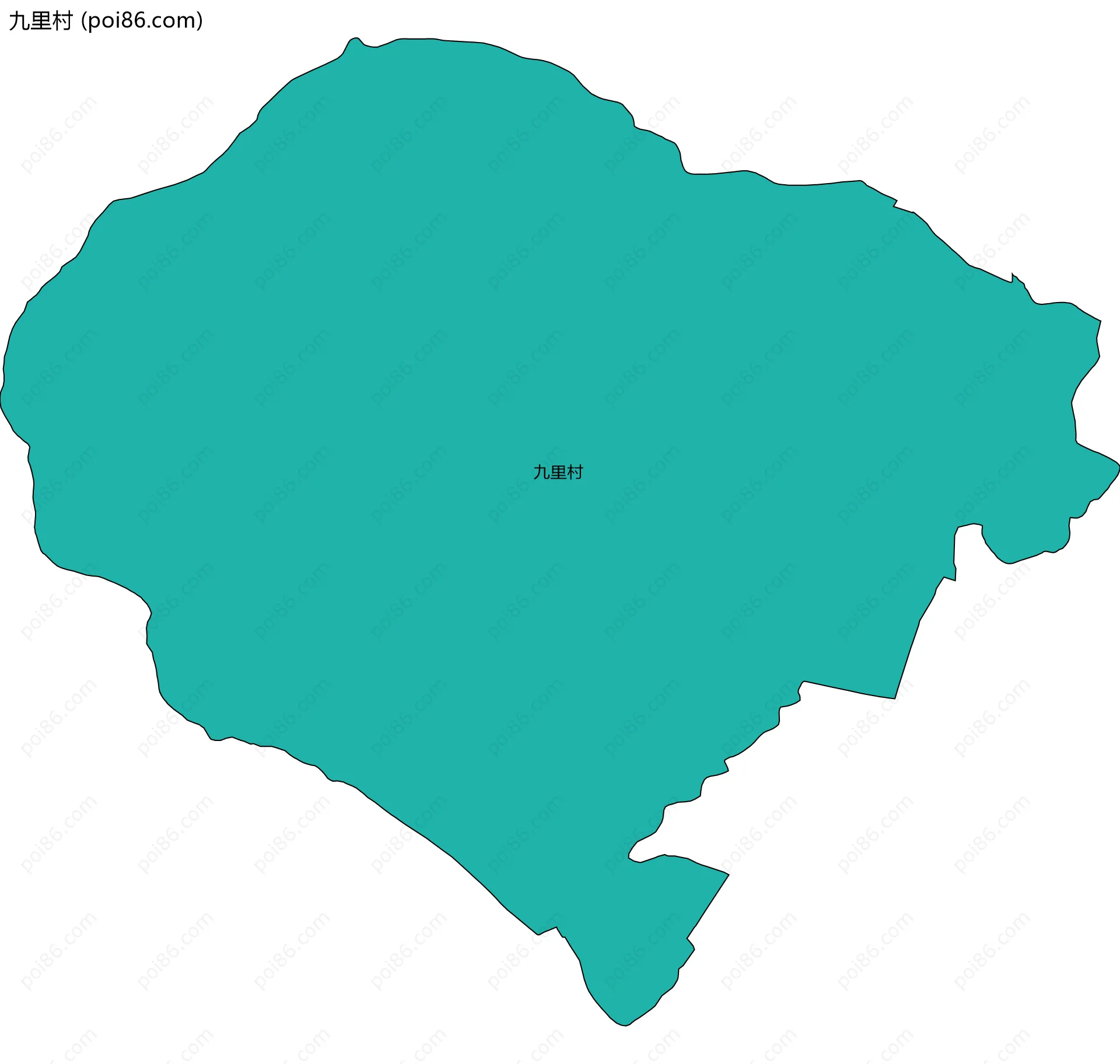 九里村边界地图