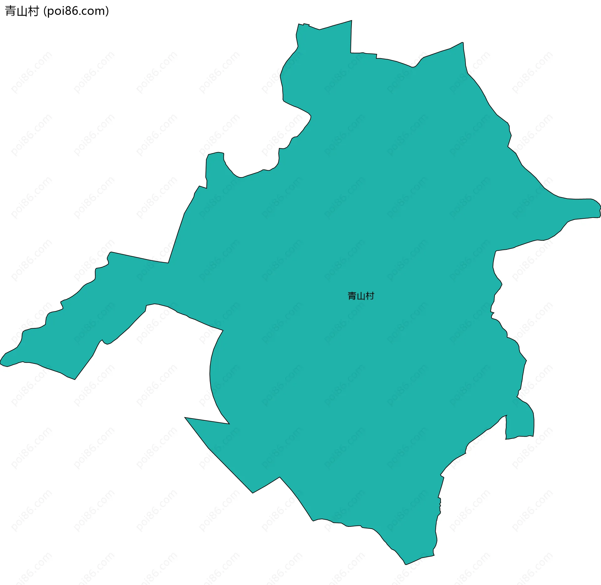 青山村边界地图