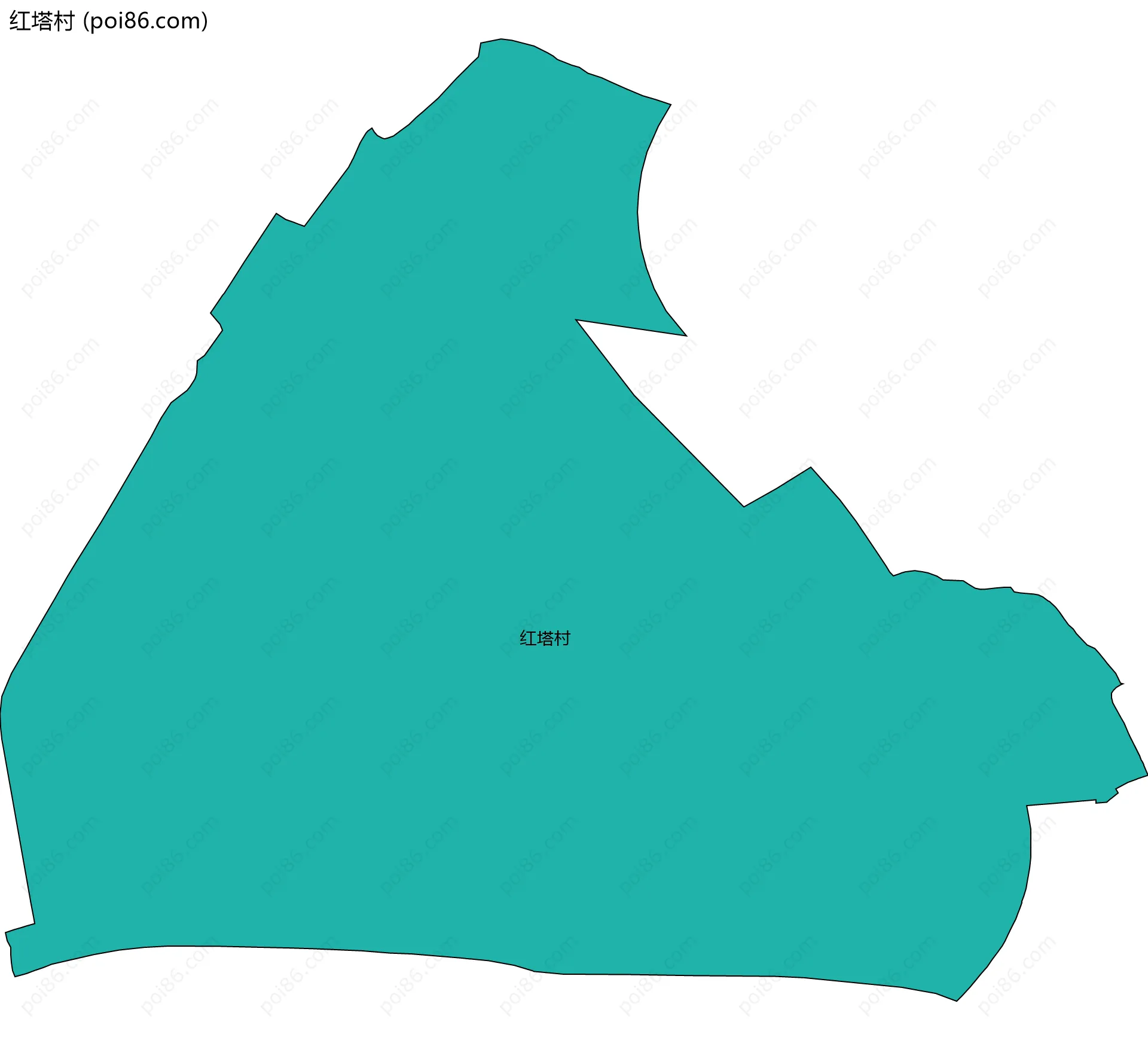 红塔村边界地图