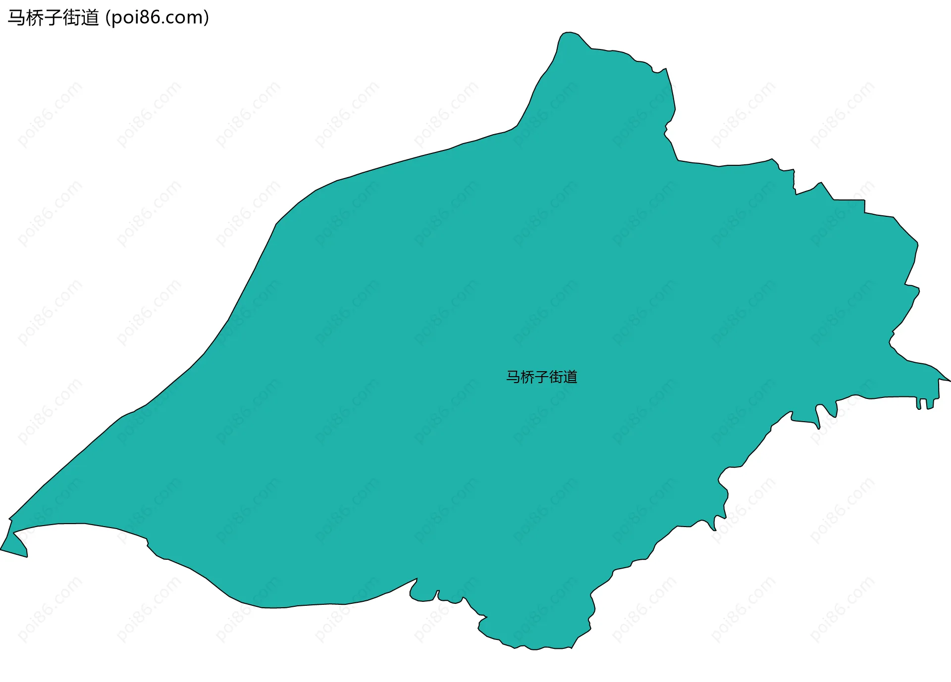 马桥子街道边界地图