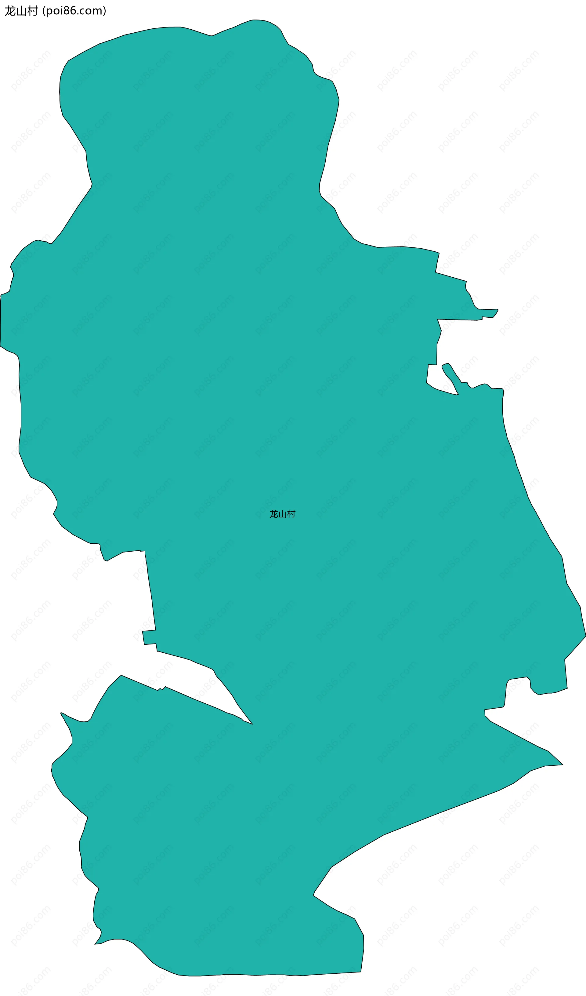 龙山村边界地图