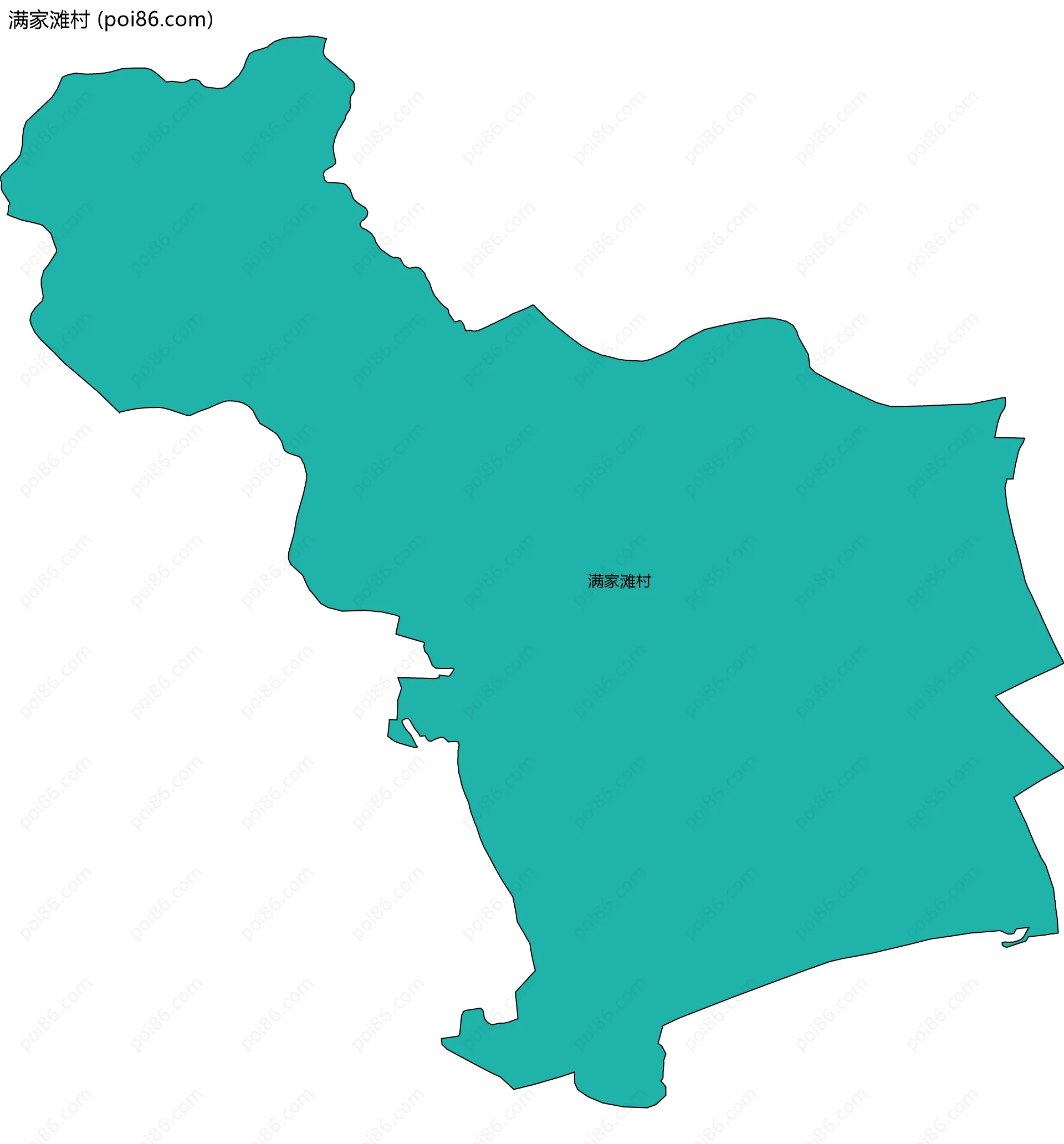 满家滩村边界地图