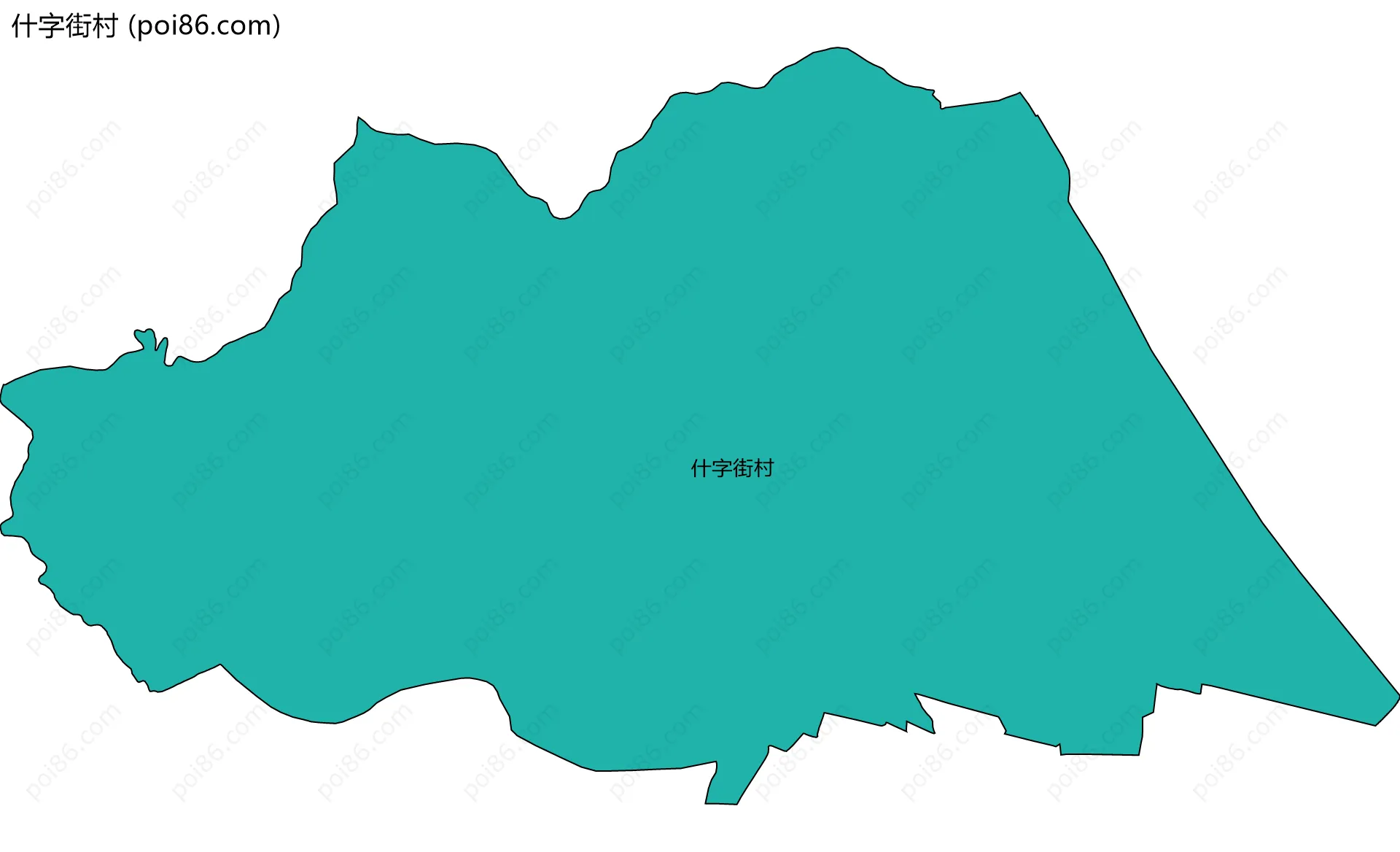 什字街村边界地图